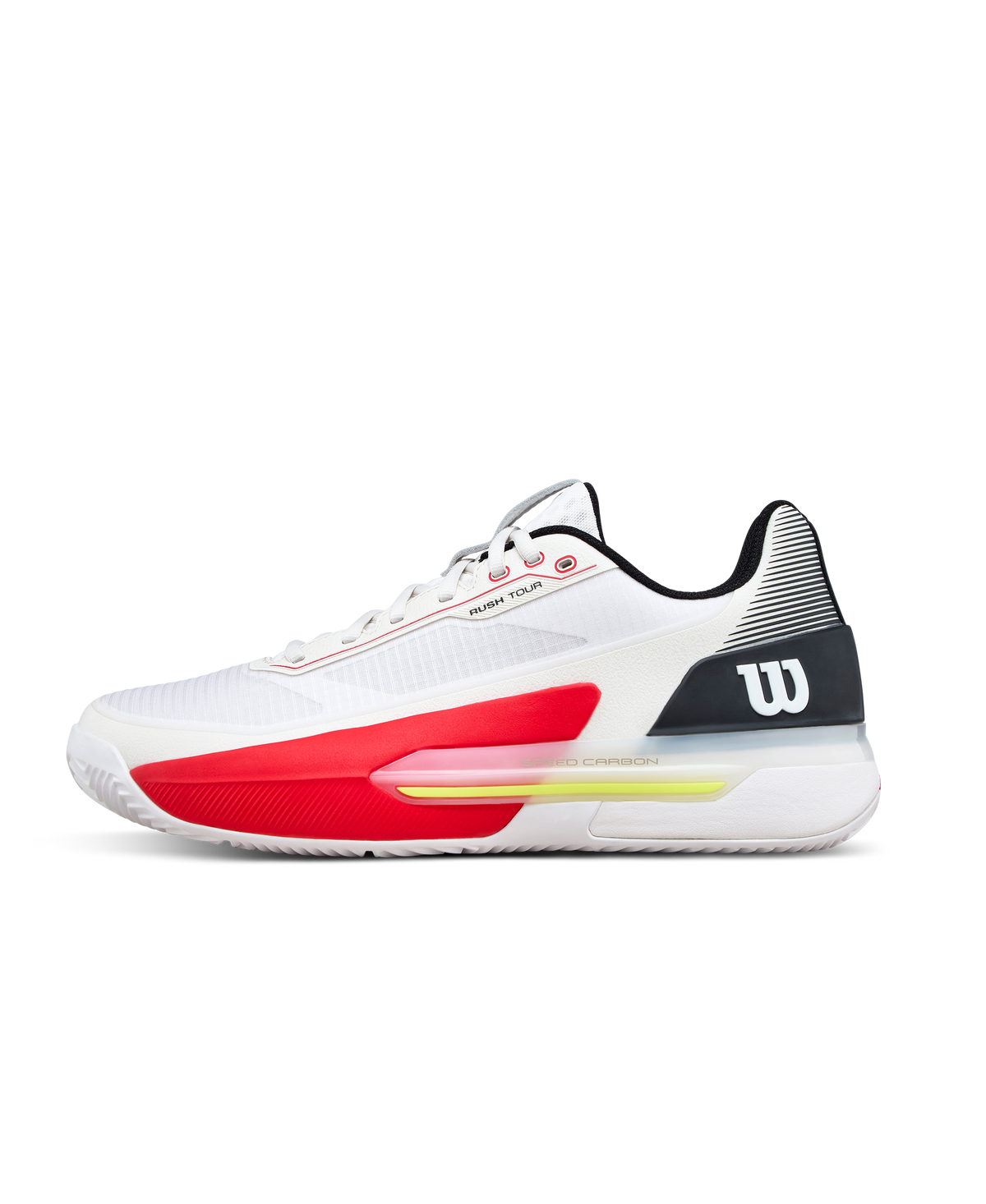 Wilson Rush Tour 5 Clay Mens Tennis Shoes, White/Black/Infrared - main view
