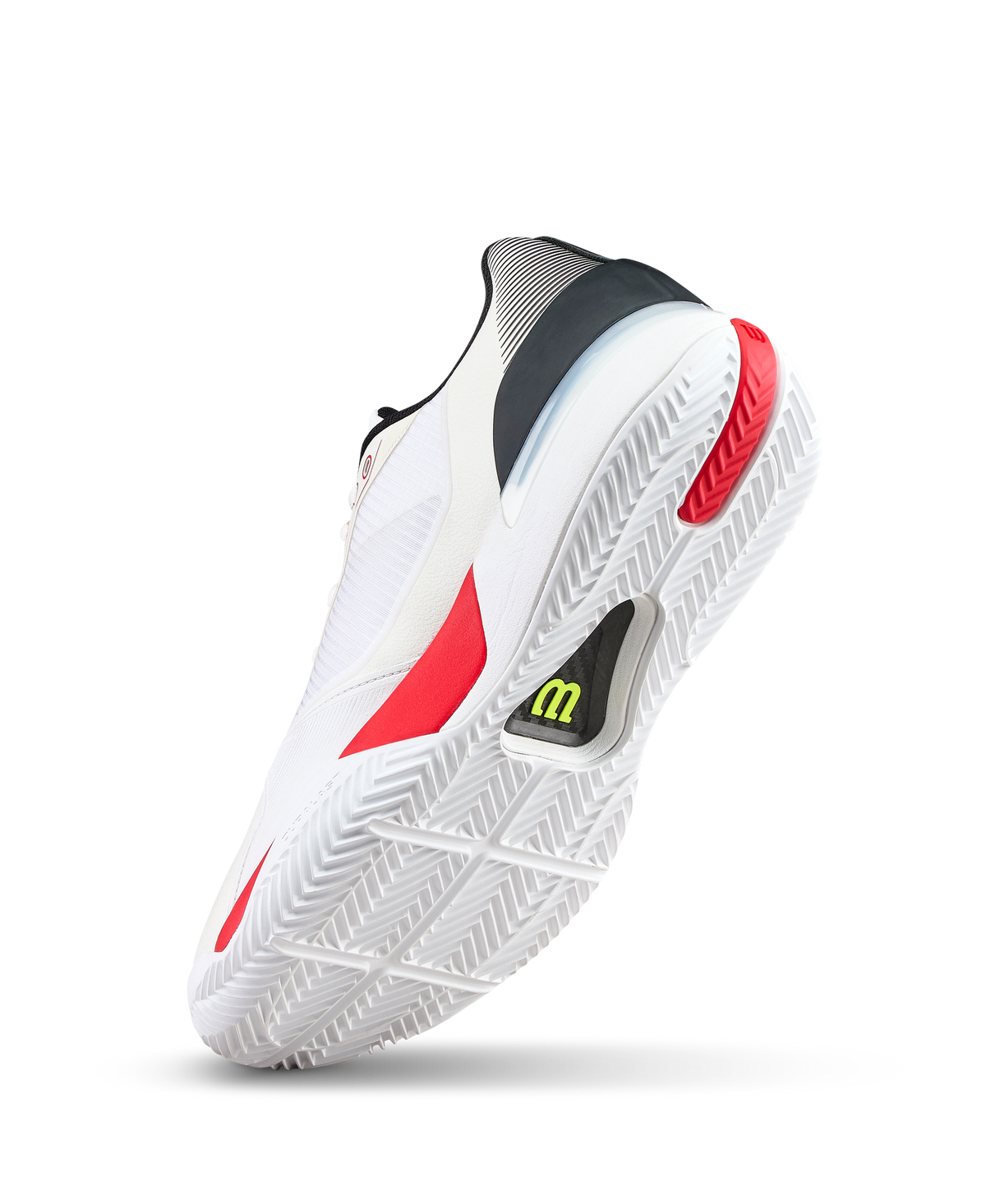 Wilson Rush Tour 5 Clay Mens Tennis Shoes, White/Black/Infrared - alternate view 3