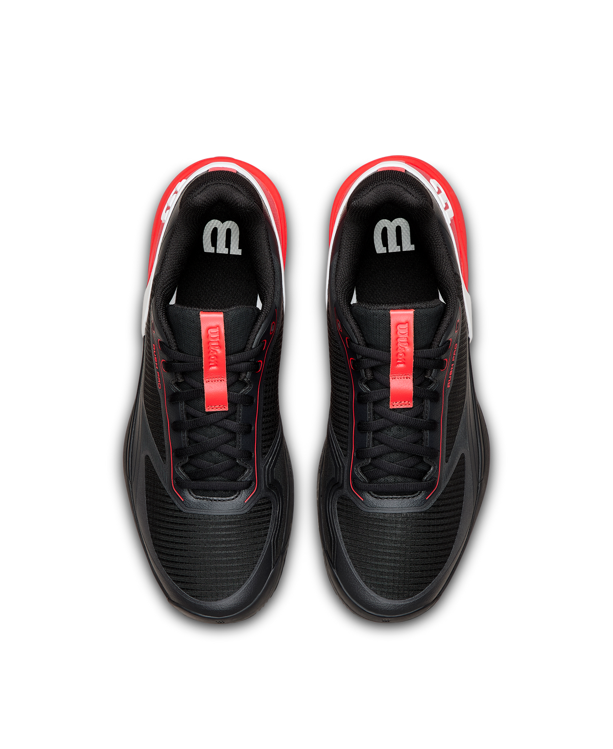 Wilson Rush Pro 5 Clay Mens Tennis Shoes, Black/Infrared/White - alternate view 4