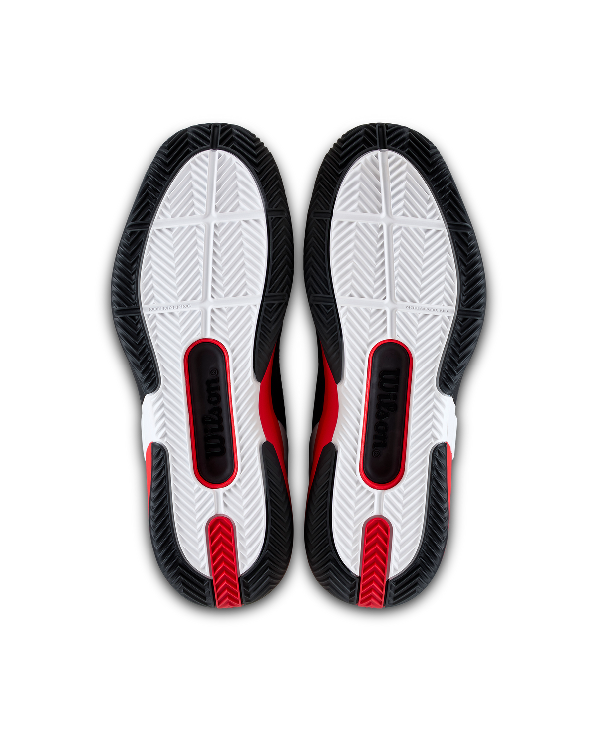 Wilson Rush Pro 5 Clay Mens Tennis Shoes, Black/Infrared/White - pair view