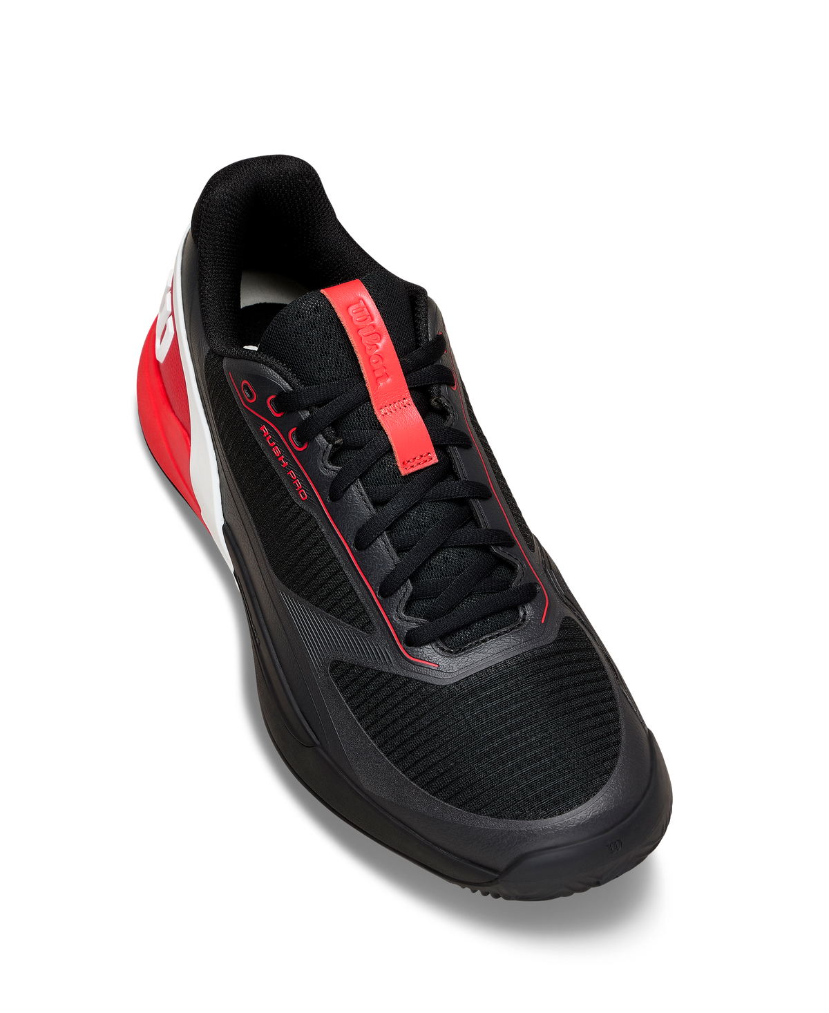 Wilson Rush Pro 5 Clay Mens Tennis Shoes, Black/Infrared/White - alternate view 2