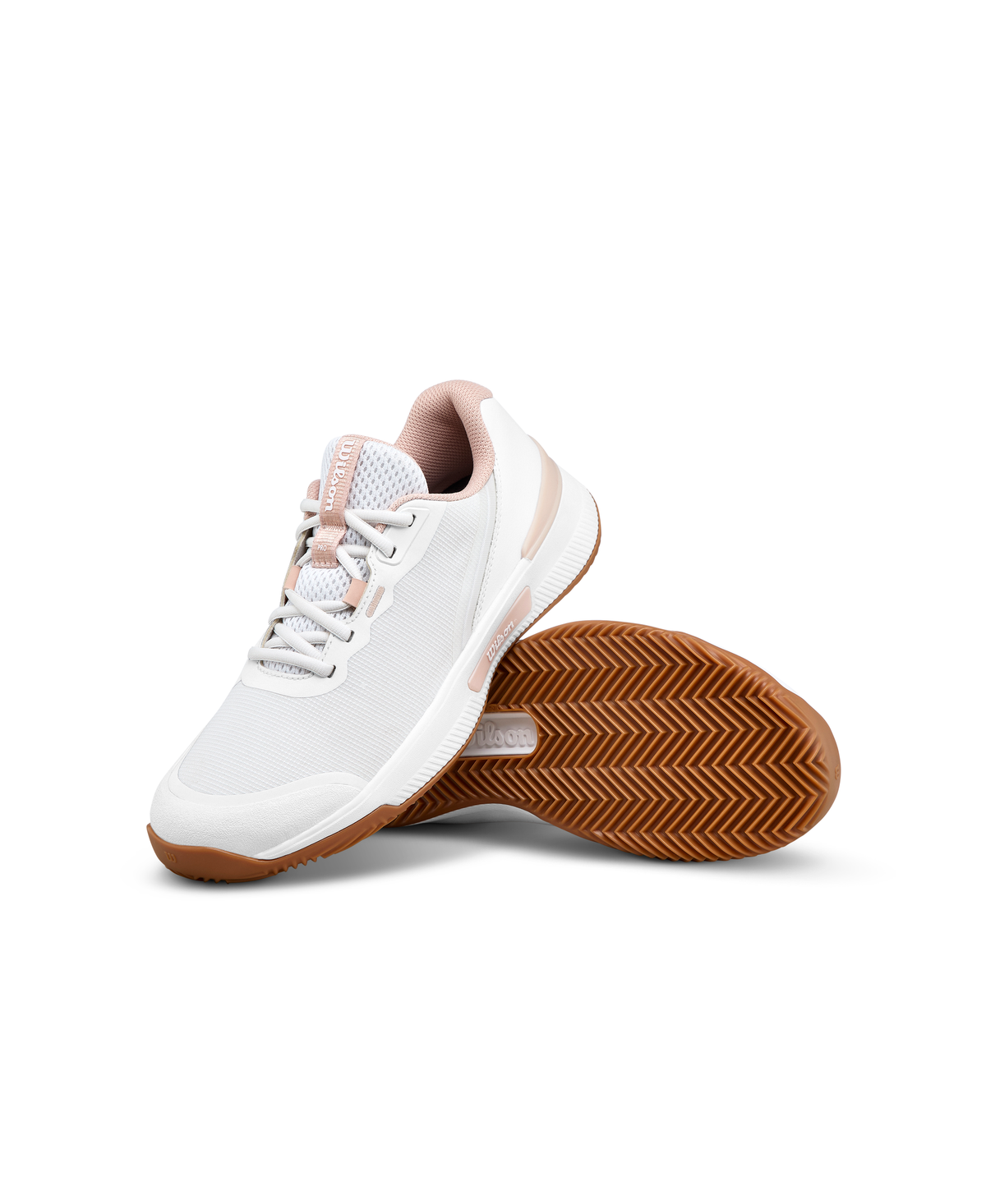 Wilson Intrigue Pro Clay Womens Tennis Shoes, Clear White/Cameo Rose/Gum - alternate view 6