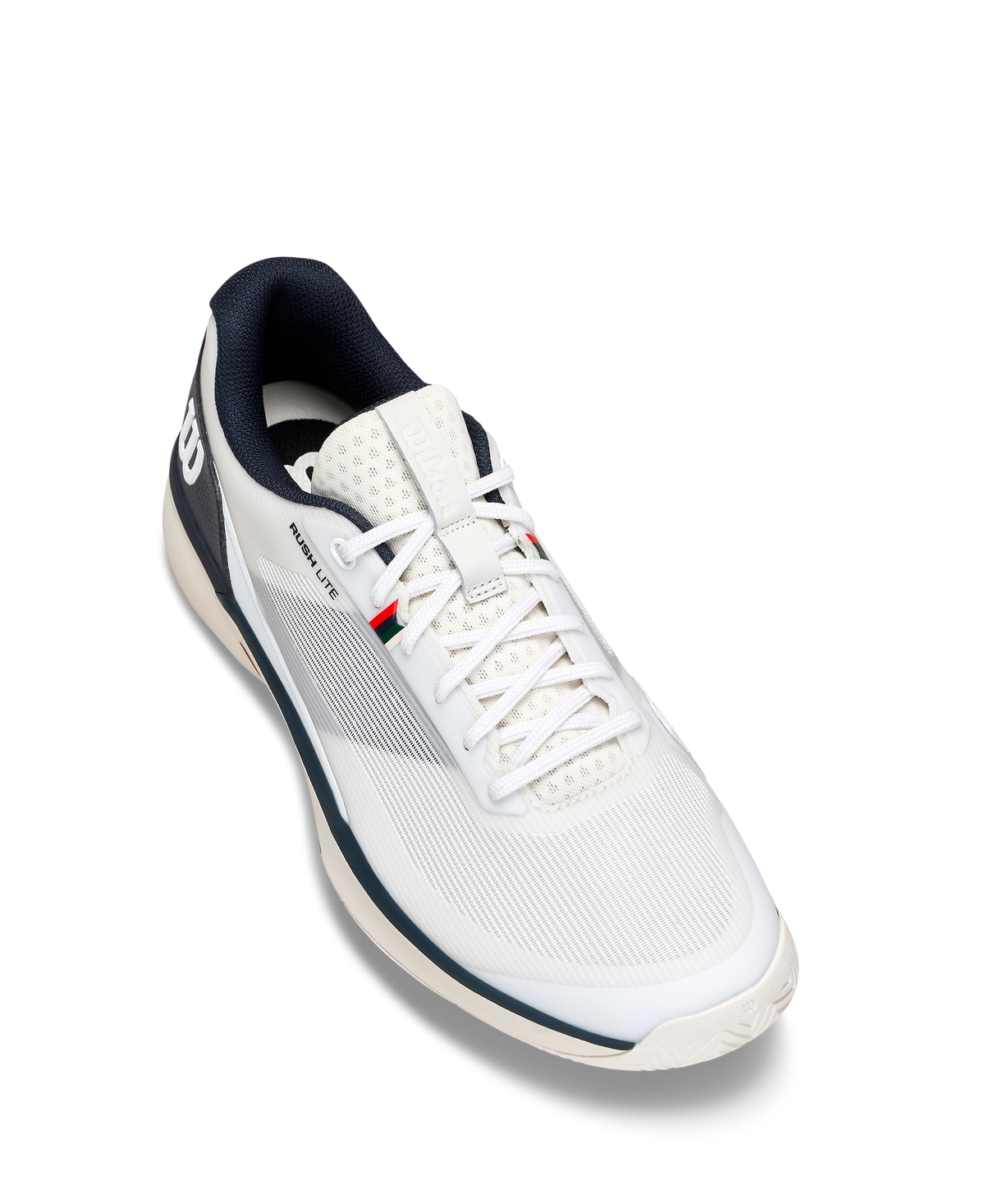 Wilson Rush Lite 5 Mens Tennis Shoes, White/Navy Blazer/Tofu - alternate view 3