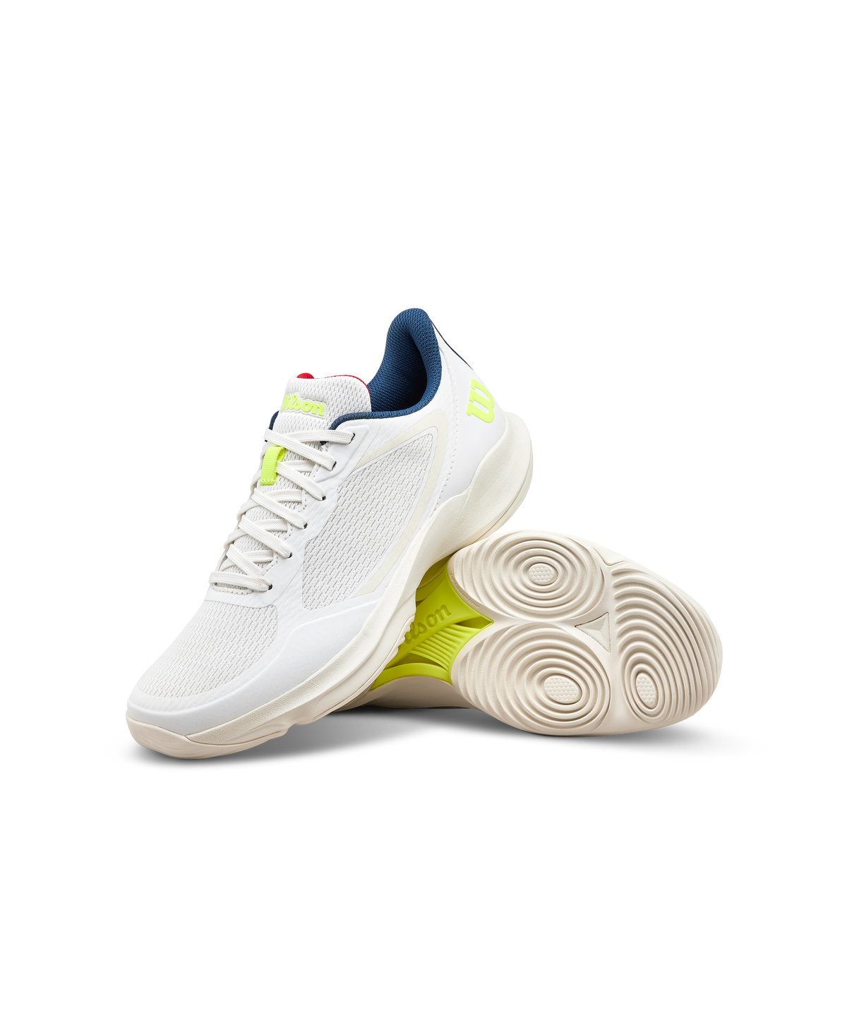 Wilson Hurakn Lite Womens Padel Shoes, Snow White/Papyrus/Safety Yellow - alternate view 6