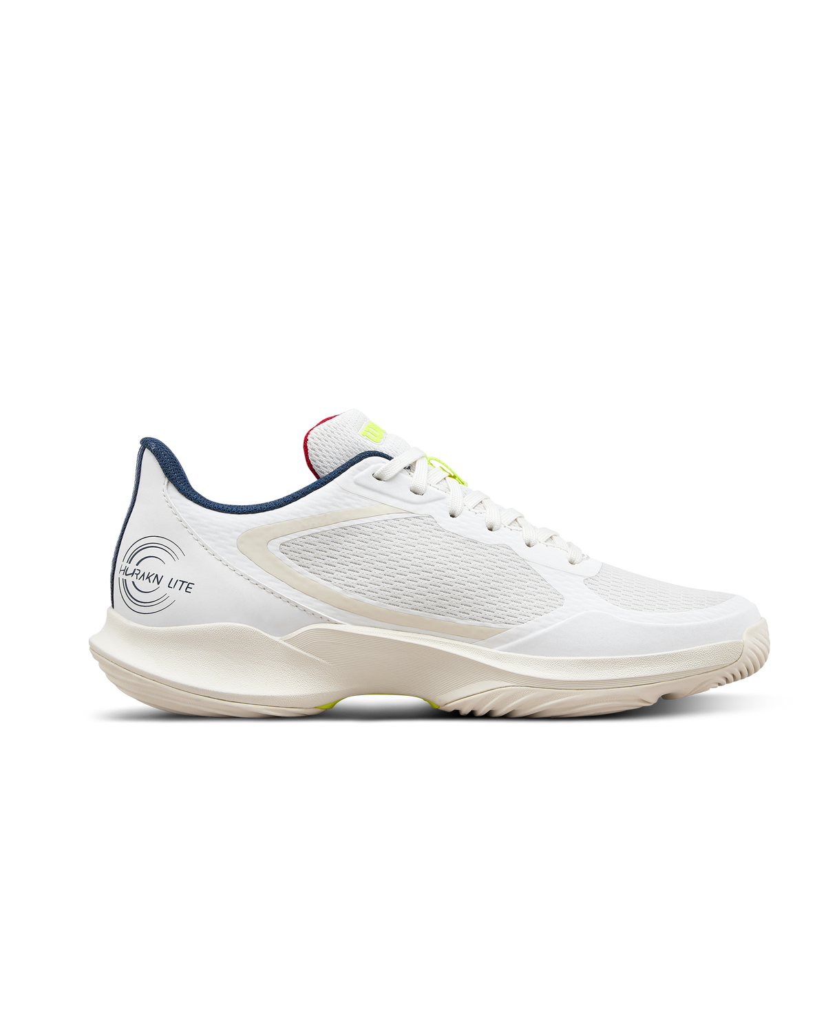 Wilson Hurakn Lite Womens Padel Shoes, Snow White/Papyrus/Safety Yellow - alternate view 1