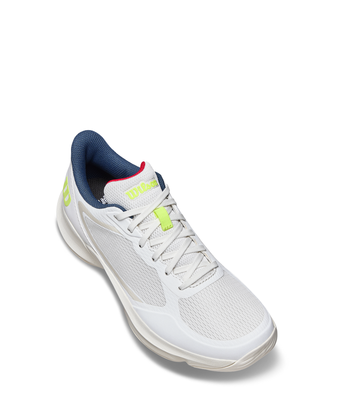 Wilson Hurakn Lite Womens Padel Shoes, Snow White/Papyrus/Safety Yellow - alternate view 2