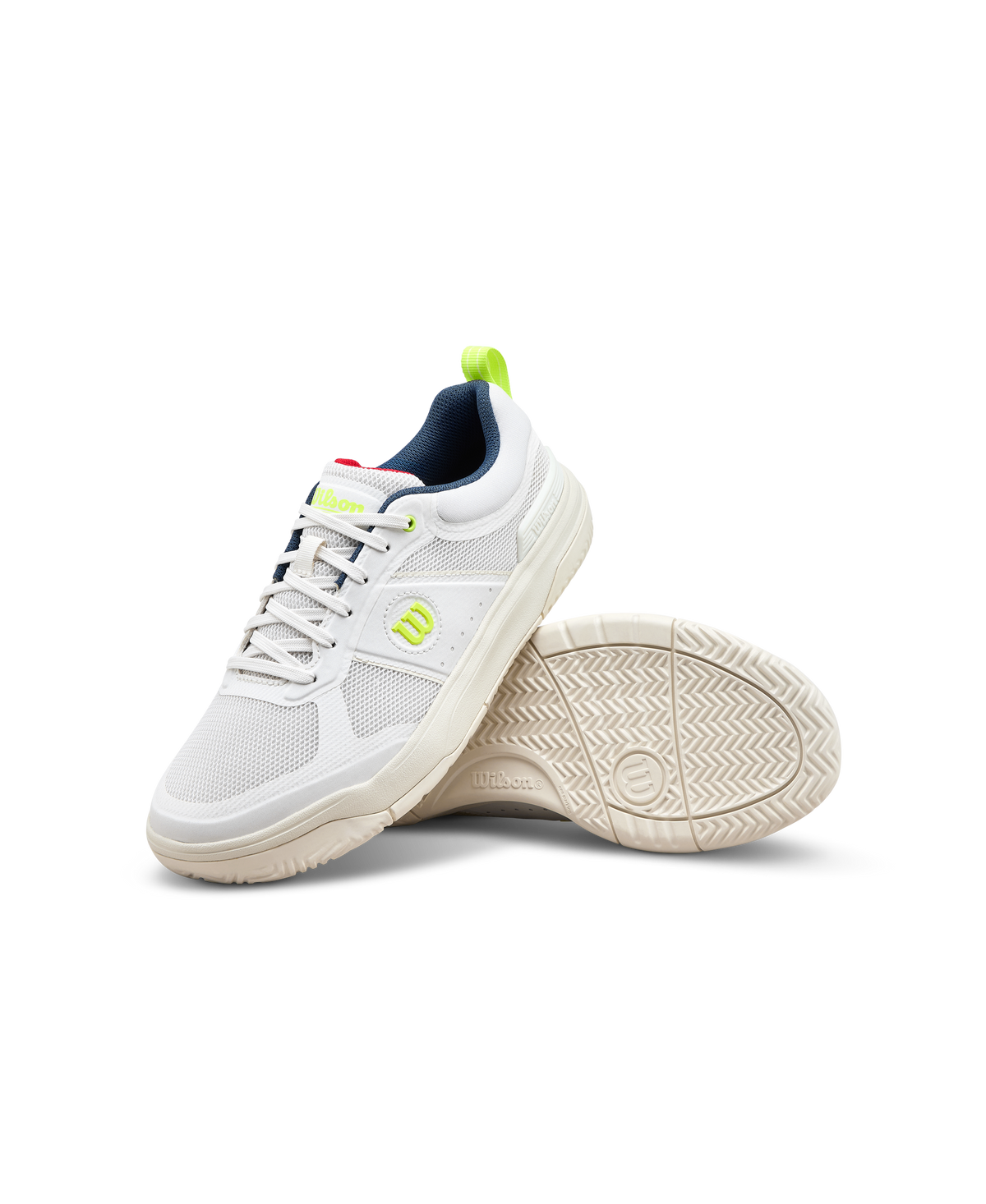 Wilson Pickle Pro Womens Pickleball Shoes, Snow White/Papyrus/Safety Yellow - alternate view 5