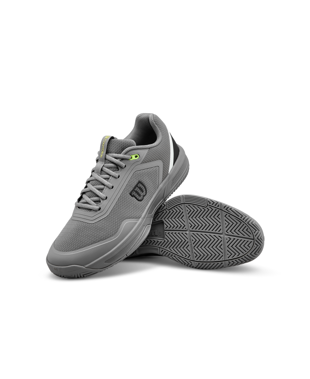 Wilson CourtGlide Mens Tennis Shoes, Titanium/Titanium/Black - alternate view 6