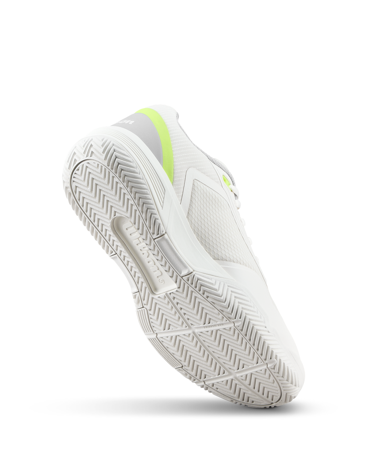 Wilson CourtGlide Womens Tennis Shoes, Snow White/Microchip/Safety Yellow - alternate view 2