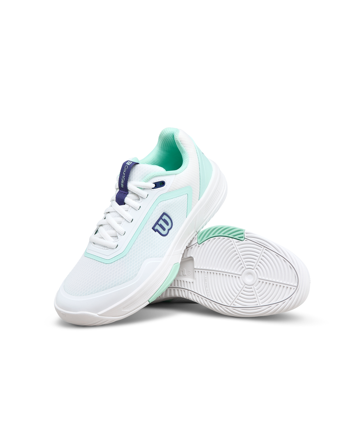 Wilson CourtGlide Womens Padel Shoes, White/Bay/Skipper Blue - alternate view 6