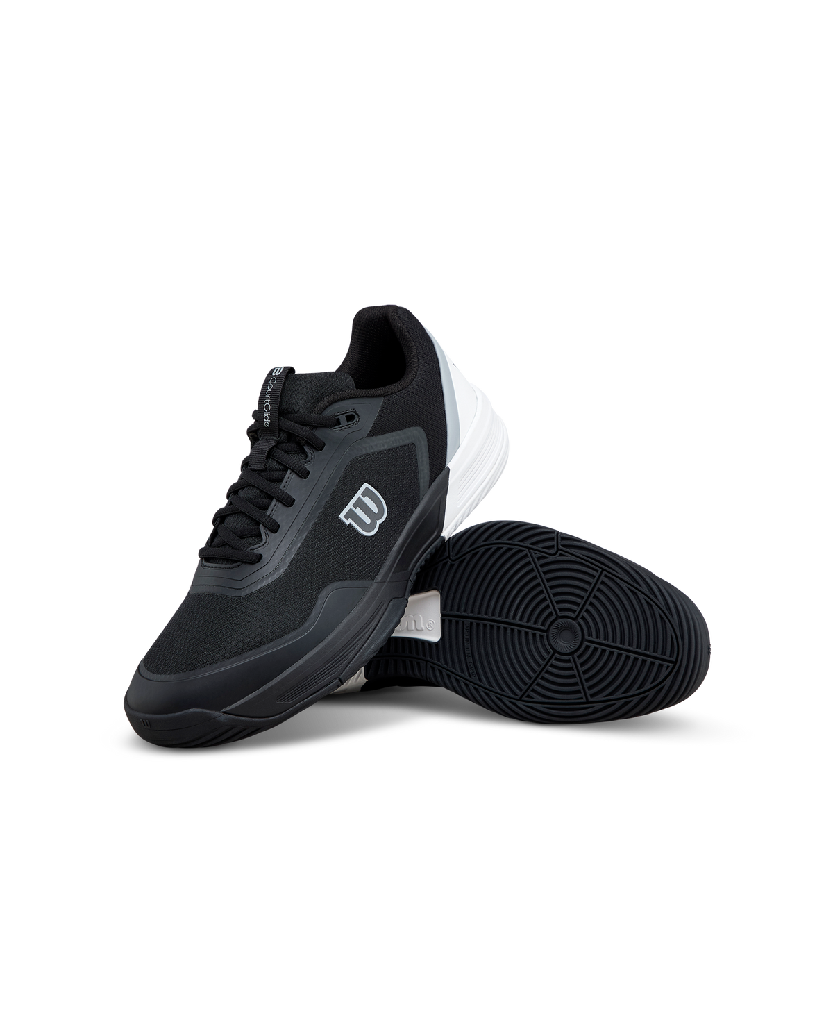 Wilson CourtGlide Mens Padel Shoes, Black/White/Lunar Rock - alternate view 6