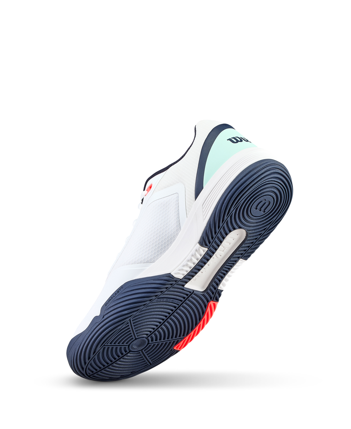 Wilson CourtGlide Mens Padel Shoes, White/Bay/Fiery Coral - alternate view 3