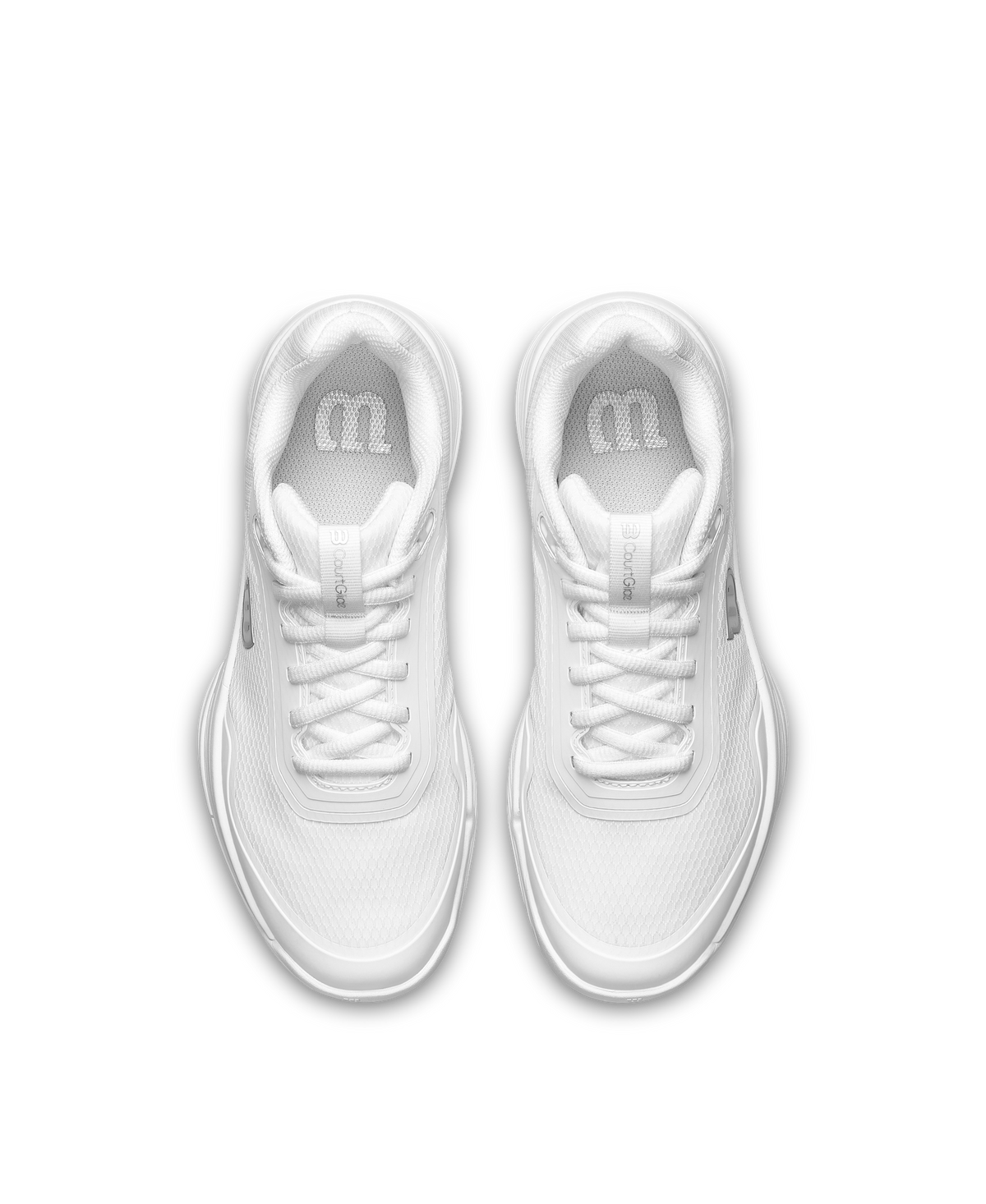 Wilson CourtGlide Womens Padel Shoes, White/White/Silver - alternate view 4