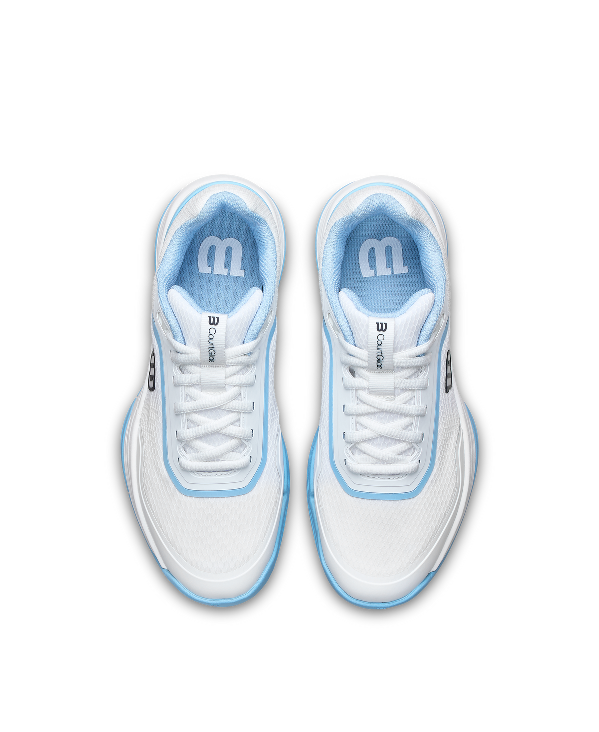 Wilson Courtglide Womens Padel Shoes, White/Airy Blue/Navy Blazer - alternate view 4
