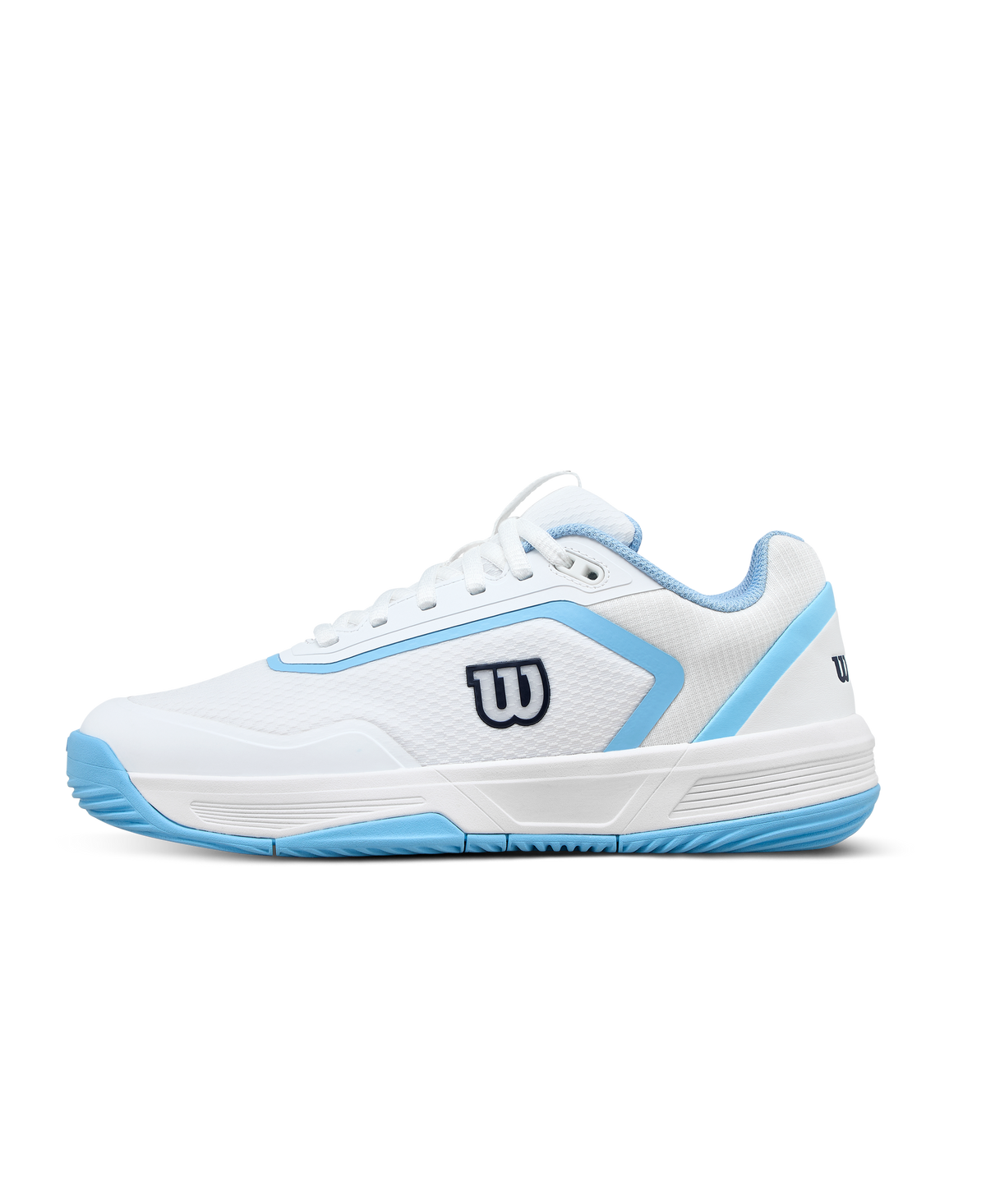 Wilson Courtglide Womens Padel Shoes, White/Airy Blue/Navy Blazer - main view