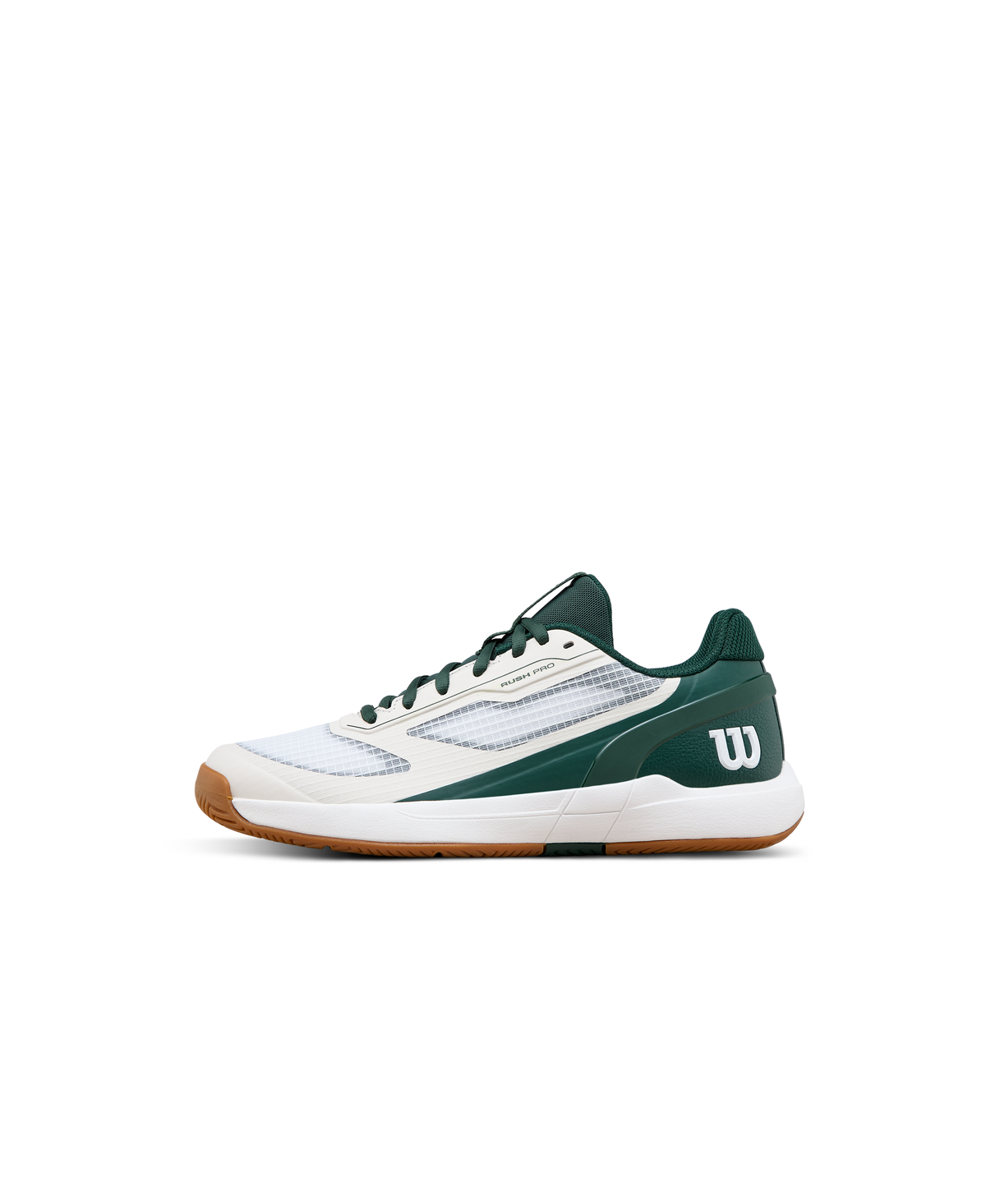 Wilson Rush Pro 5 Junior Tennis Shoes, White/Sycamore/Gum - main view