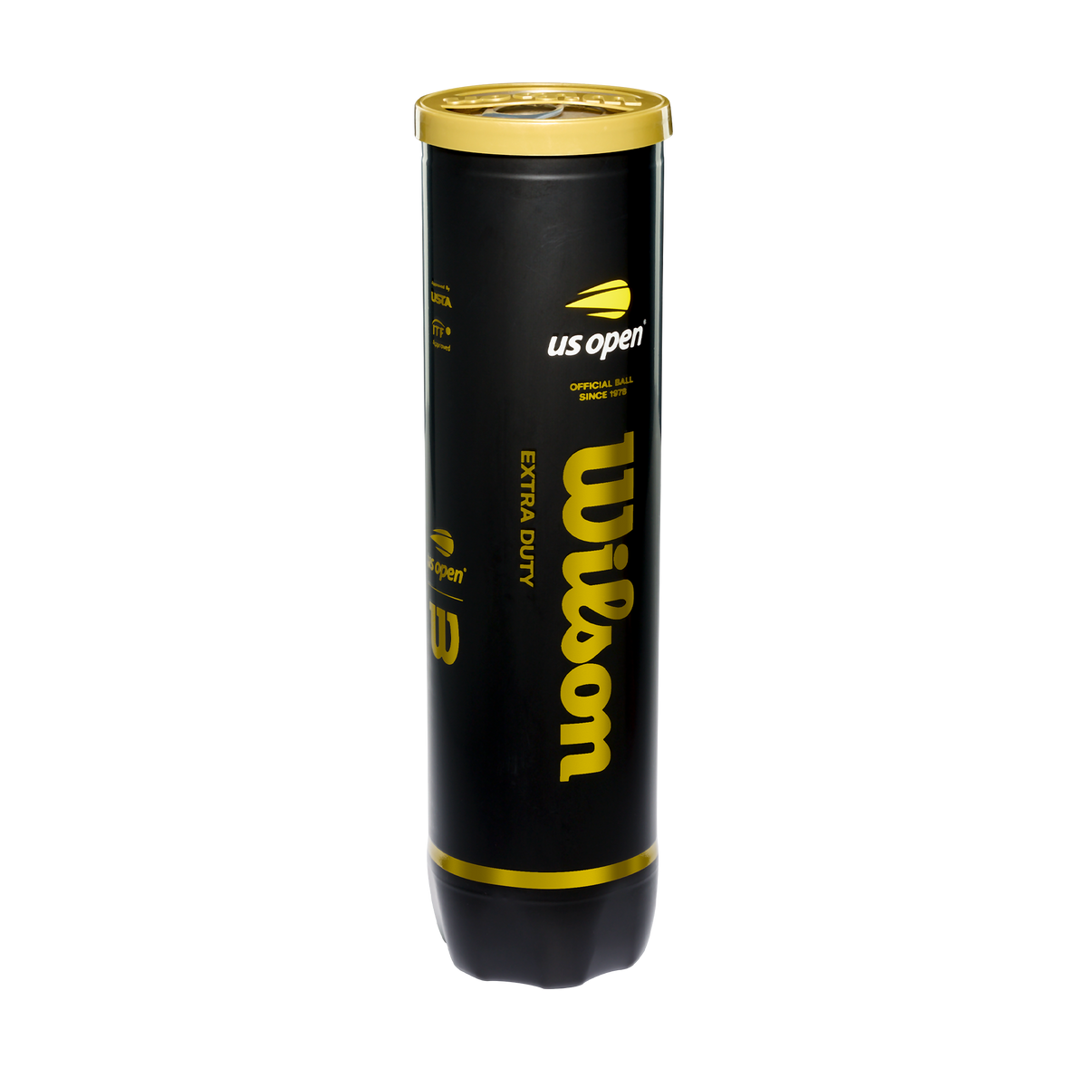 Wilson US Open Extra Duty Tennis Balls, 4 Ball Cans, Case of 18 in Yellow - alternate view 2