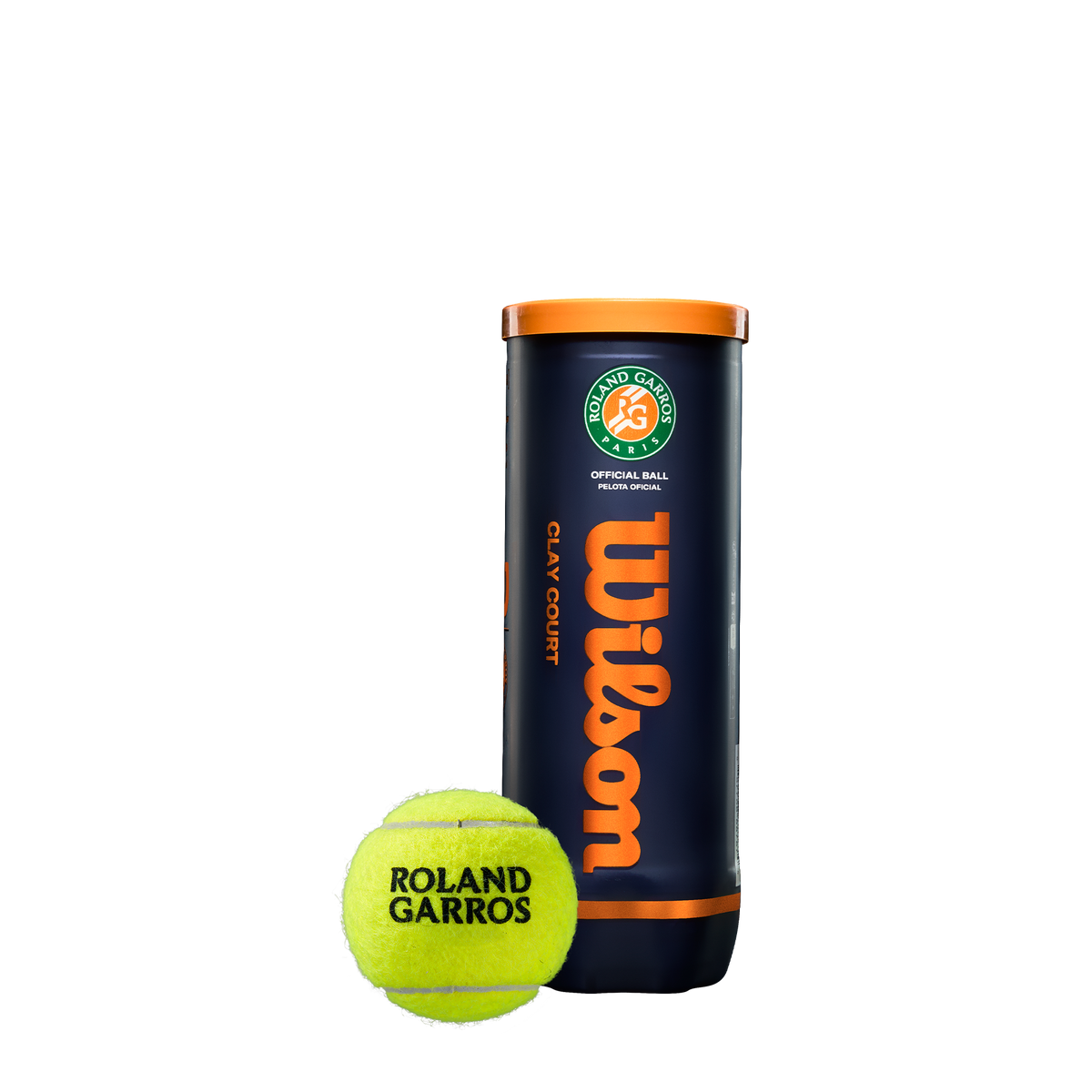 Wilson Roland-Garros Green Clay Court Tennis Balls, 3 Ball Can in Yellow - alternate view 3