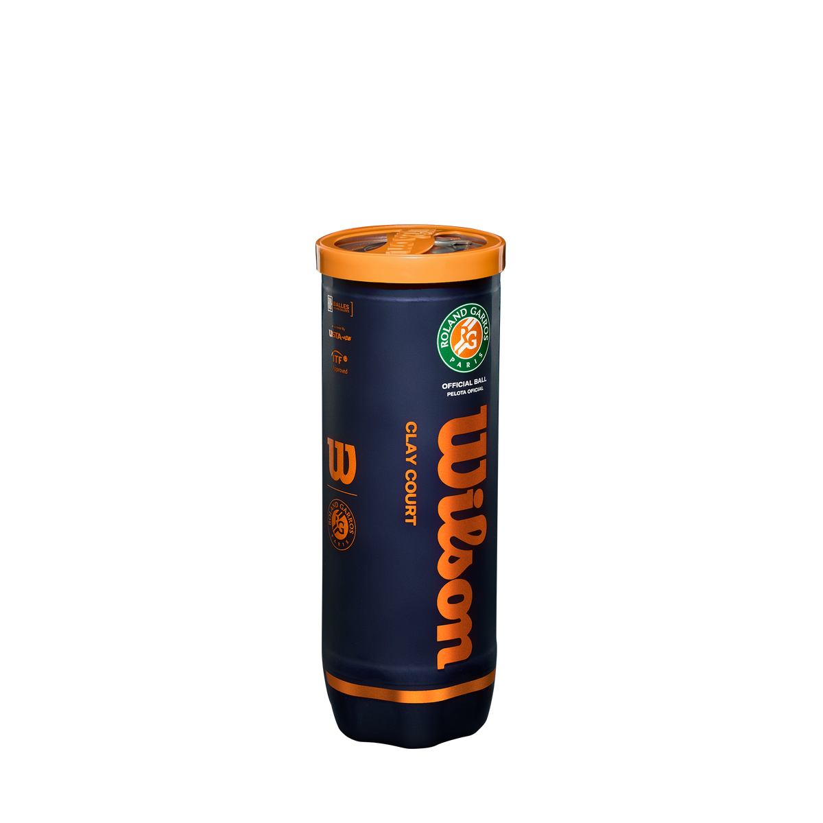 Wilson Roland-Garros Green Clay Court Tennis Balls, 3 Ball Can in Yellow - alternate view 2