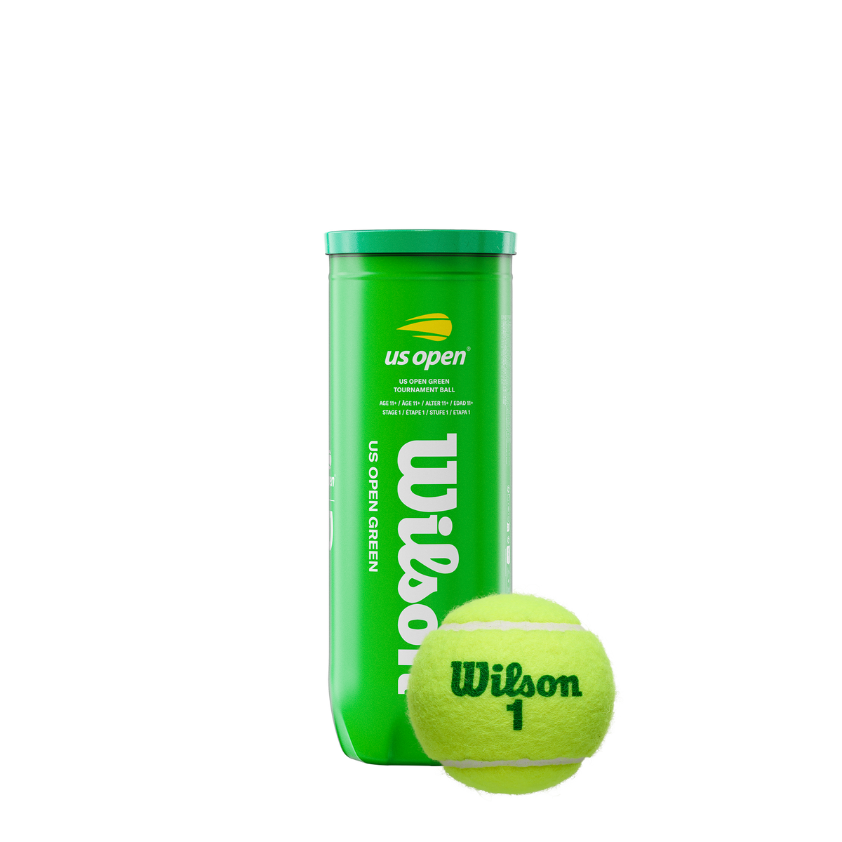 Wilson US Open Green Tournament Tennis Balls, 3 Ball Can - alternate view 3