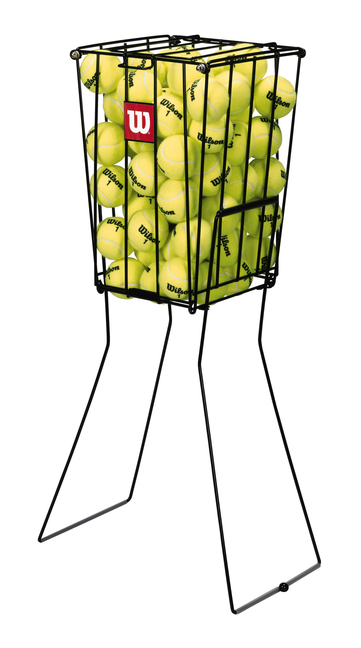 Wilson 75 Ball Pickup Hopper, Tennis Ball Basket with Lockable Legs in Black - alternate view 1
