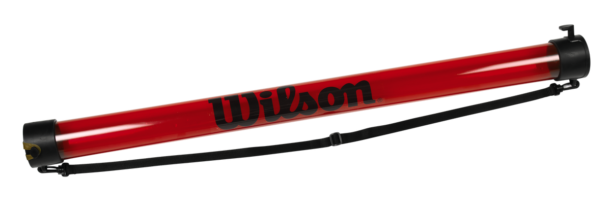 Wilson Tennis Ball Pickup Tube, Red/Black, Holds 18 Balls - main view