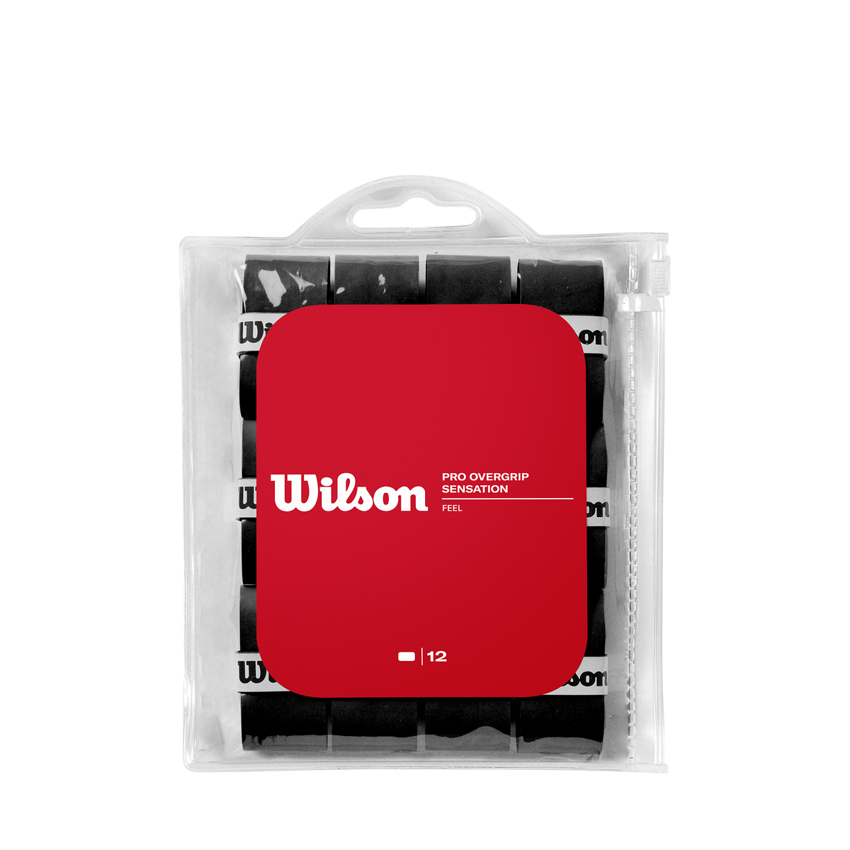 Wilson Pro Overgrip Sensation 12 Pack Tennis Overgrips, Black - main view