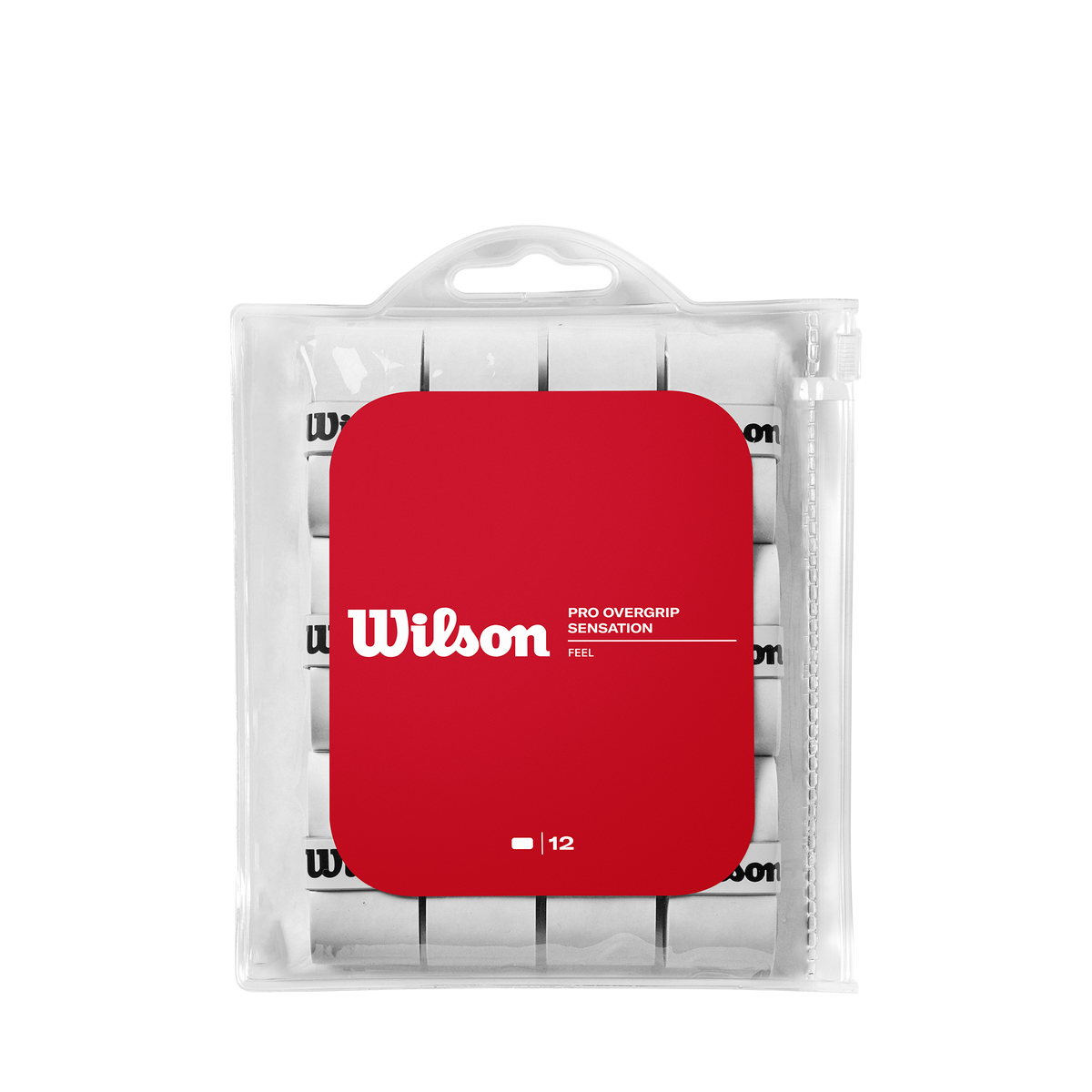 Wilson Pro Overgrip Sensation 12 Pack Tennis Overgrips, White - main view
