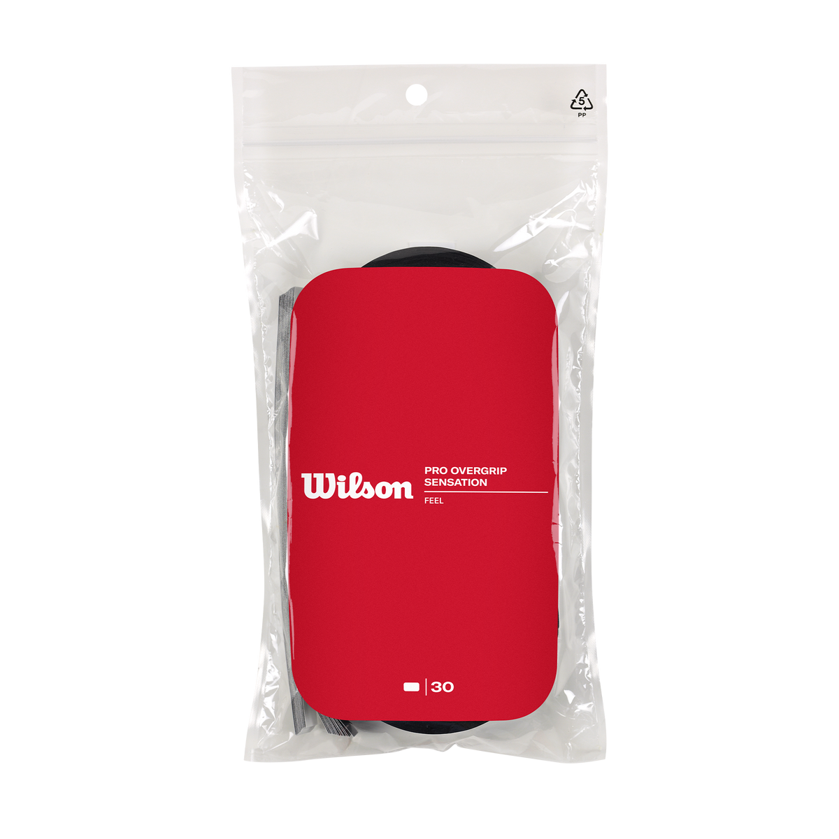Wilson Pro Overgrip Sensation 30 Pack Tennis Overgrips, Black - main view