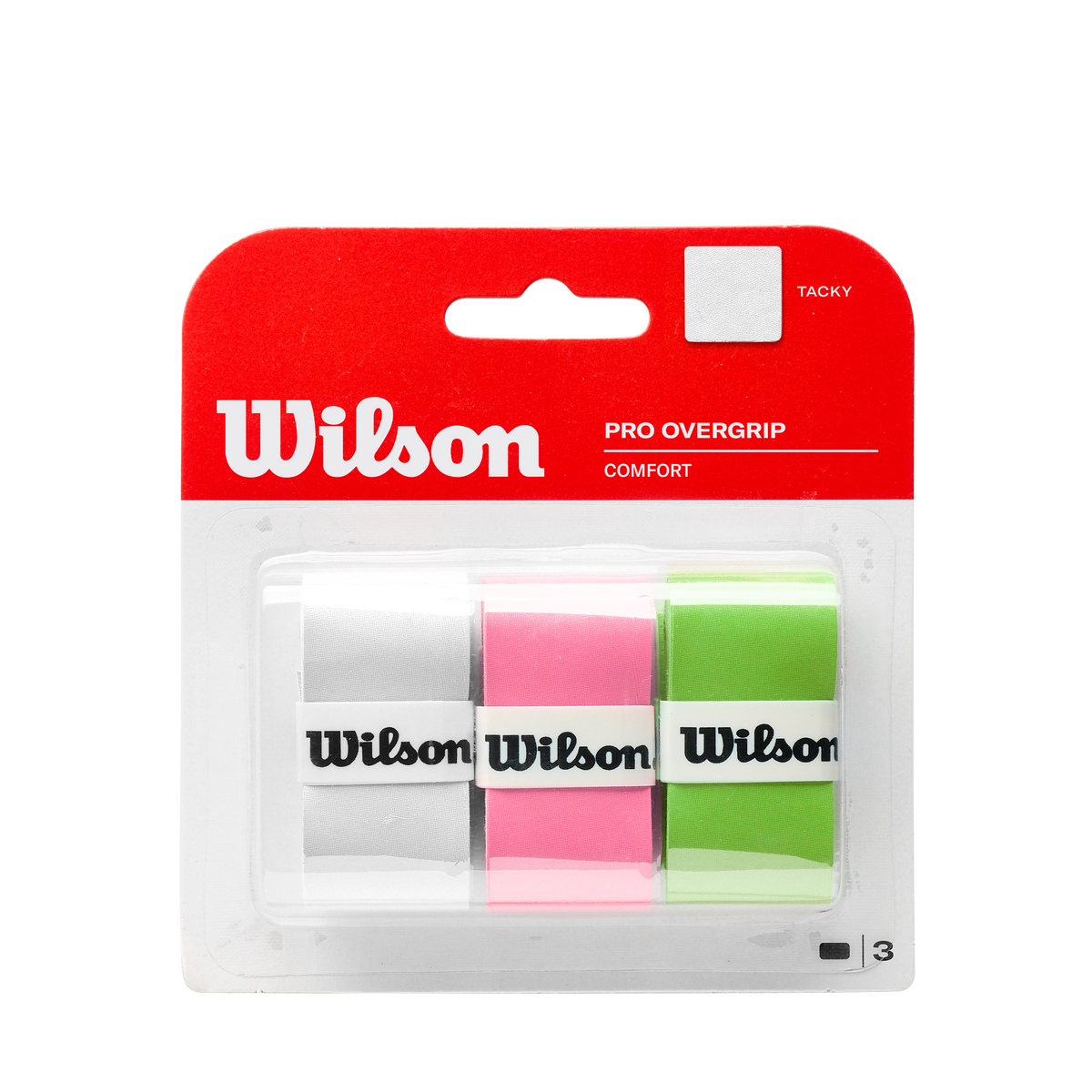 Wilson Pro Overgrip 3 Pack Tennis Overgrips, Assorted Colors - main view