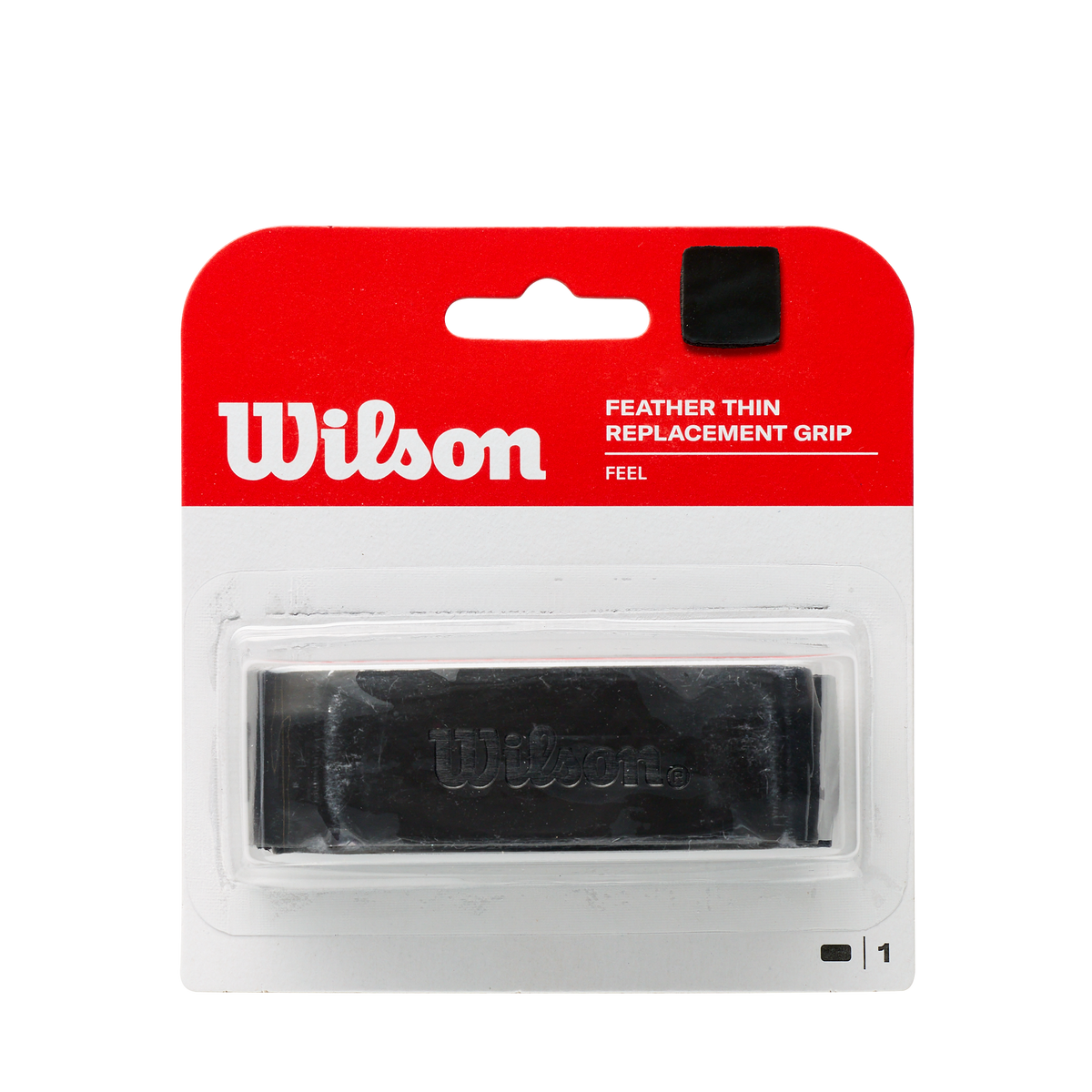 Wilson Feather Thin Replacement Tennis Grip, Black - main view