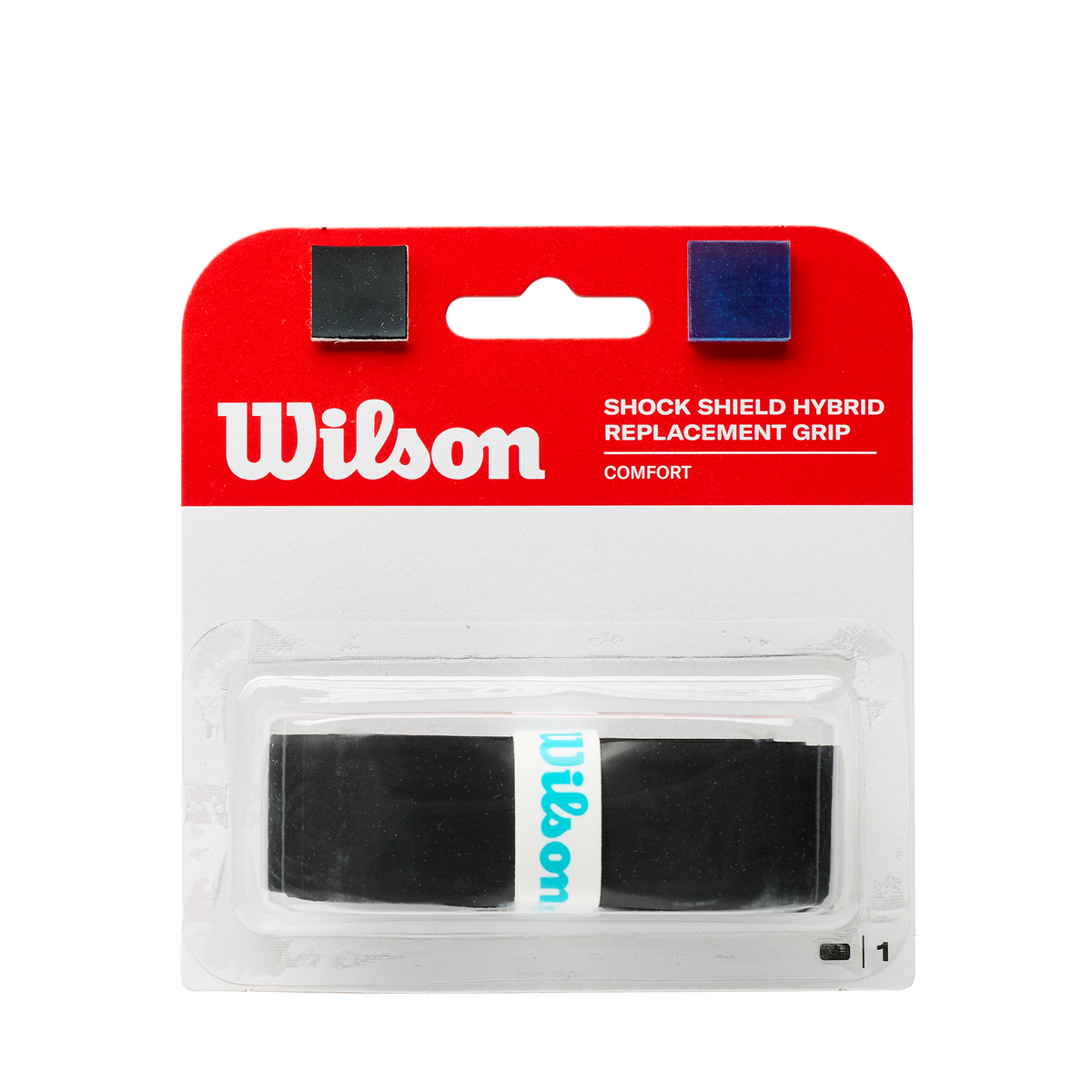Wilson Shock Shield Hybrid Replacement Tennis Grip, Black - main view
