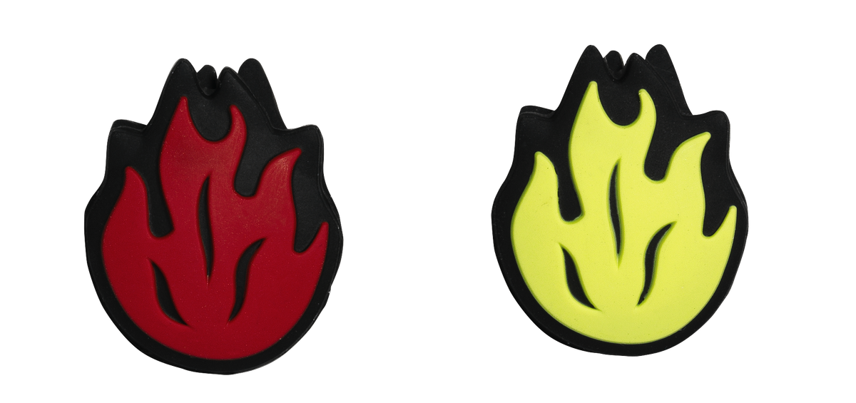 Wilson Vibra Fun Flame Tennis Vibration Dampeners, Red/Yellow, 2 Pack - alternate view 1