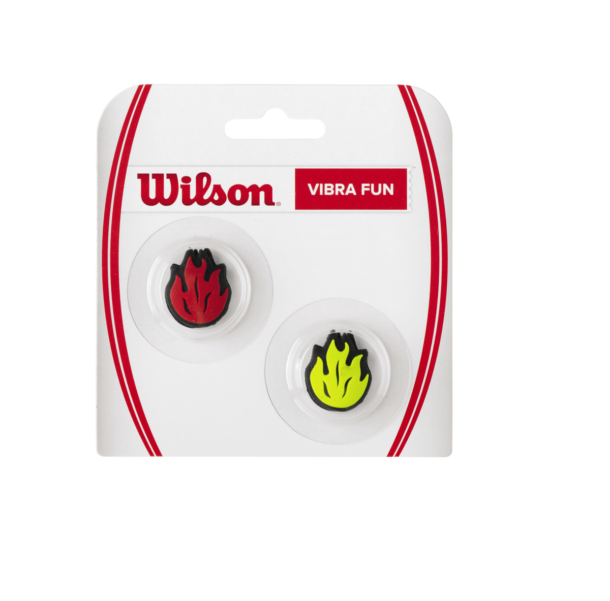 Wilson Vibra Fun Flame Tennis Vibration Dampeners, Red/Yellow, 2 Pack - main view