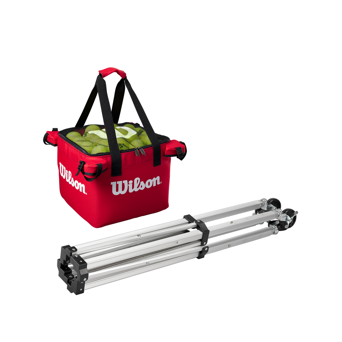 Wilson Tennis Teaching Cart and Bag, 150 Ball Capacity, Red - alternate view 2