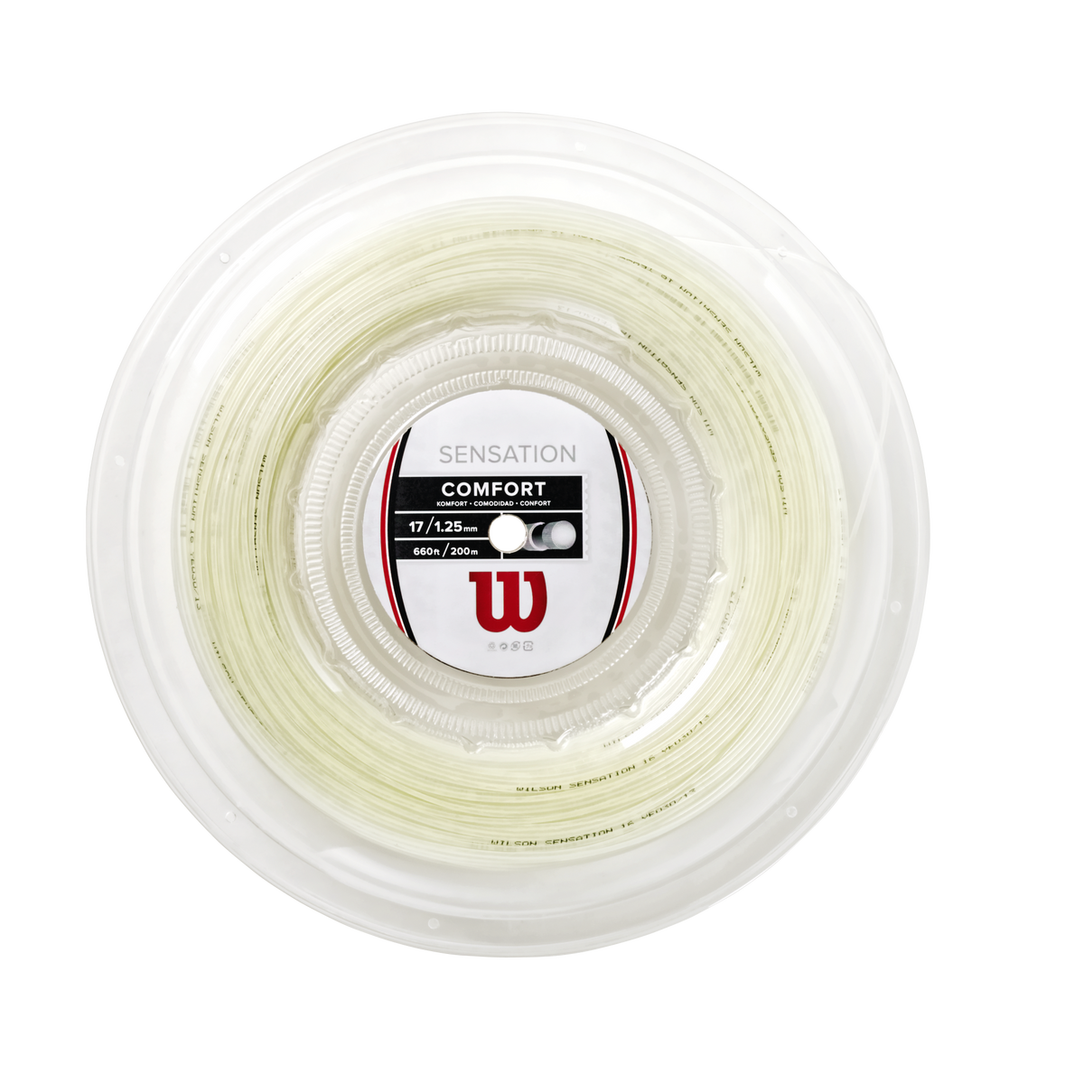 Wilson Sensation 17 Multifilament Tennis String, 200m Reel, Natural - main view