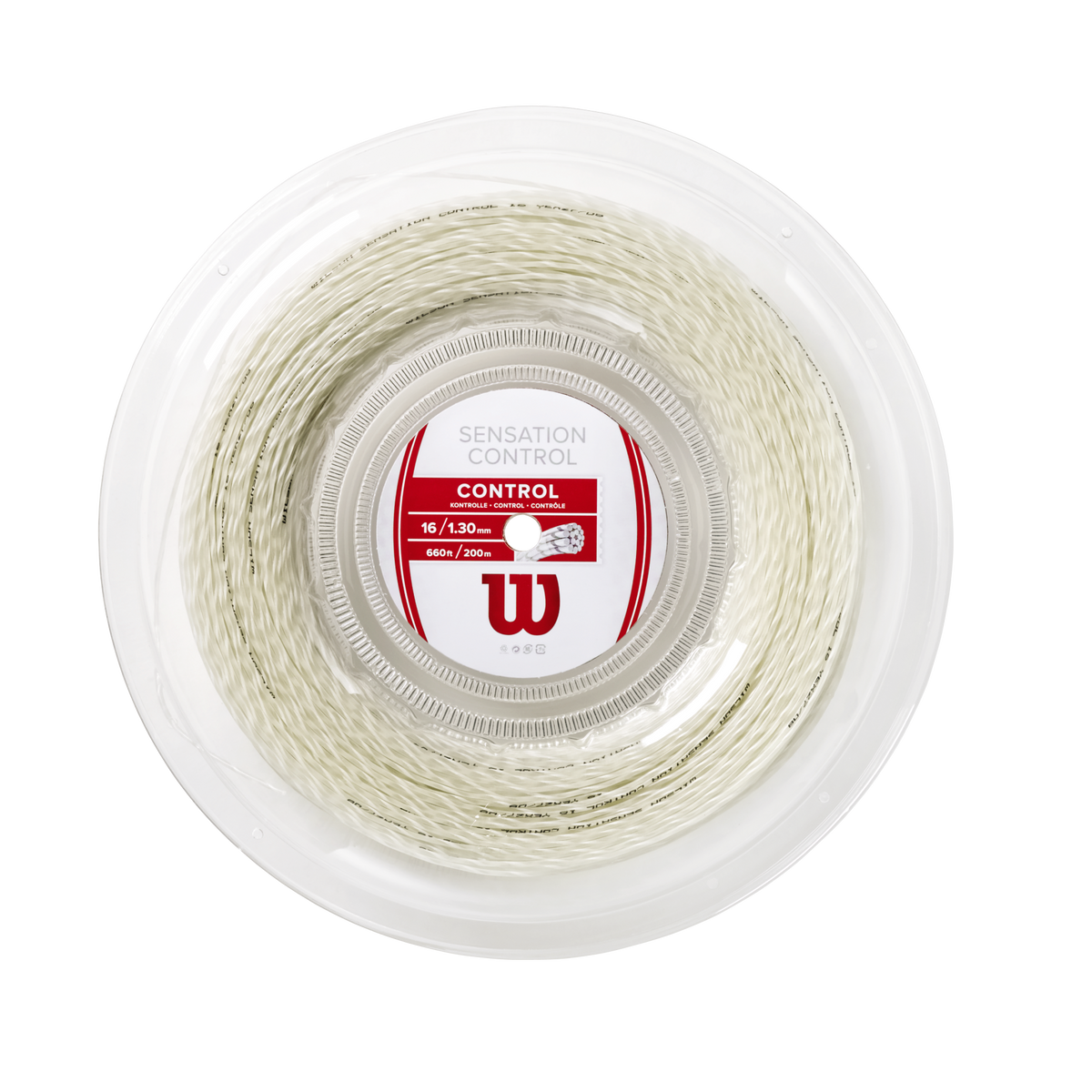 Wilson Sensation Control 16 Multifilament Tennis String, 200m Reel, Natural - main view