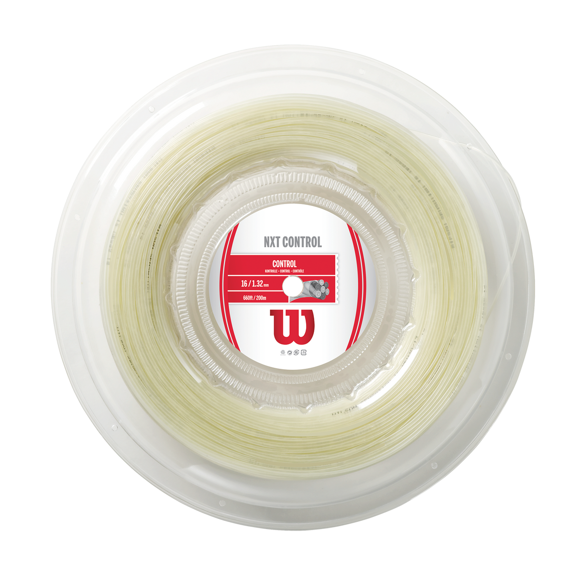 Wilson NXT Control 16 Gauge Multifilament Tennis String, 200m Reel, Natural - main view