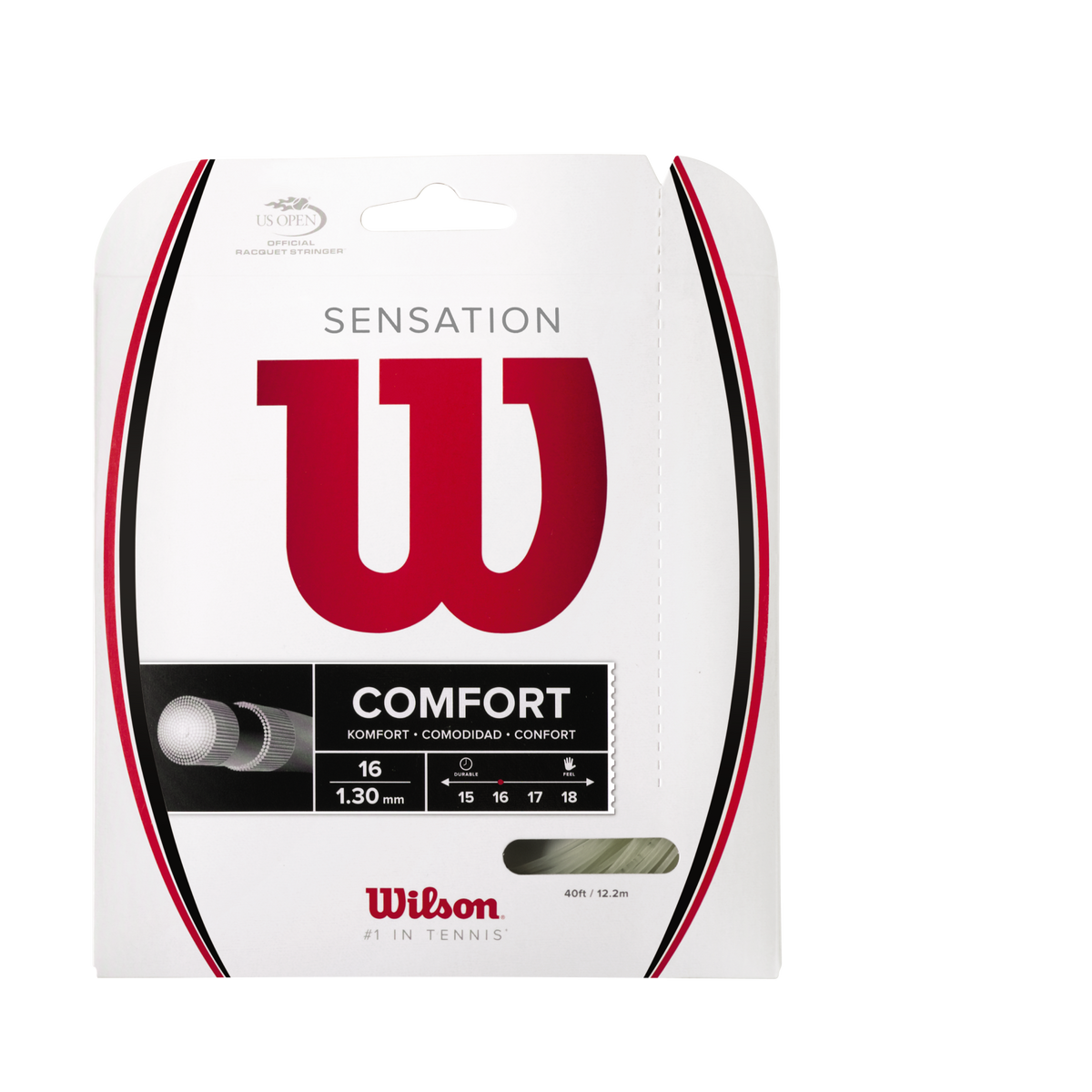 Wilson Sensation 16 Tennis String Set, 16 Gauge, 40 ft, Natural - main view