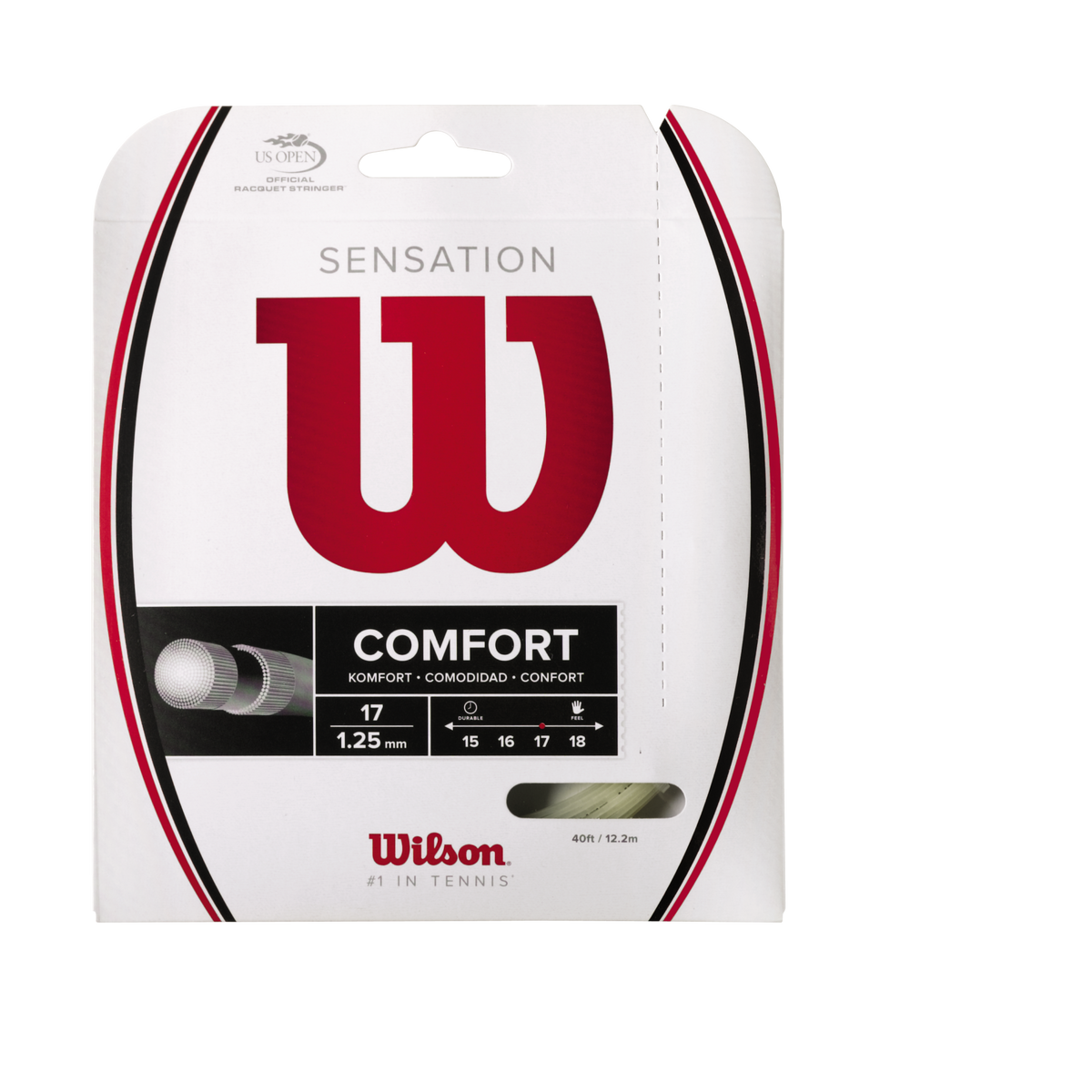 Wilson Sensation 17 Tennis String Set, 17 Gauge, 40 ft, Natural - main view