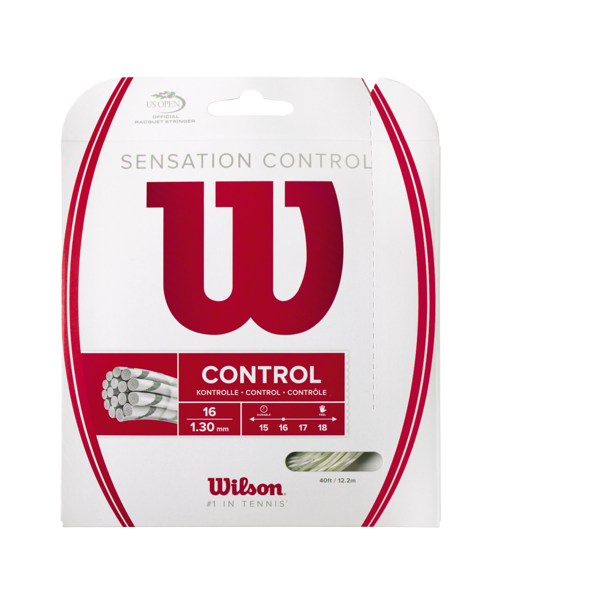 Wilson Sensation Control 16 Tennis String Set, 16 Gauge, 40 ft, Natural - main view