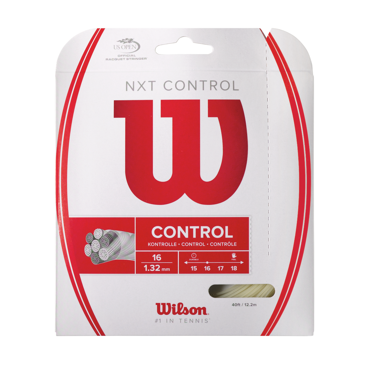 Wilson NXT Control 16 Gauge Tennis String Set, 40 ft, Natural - main view