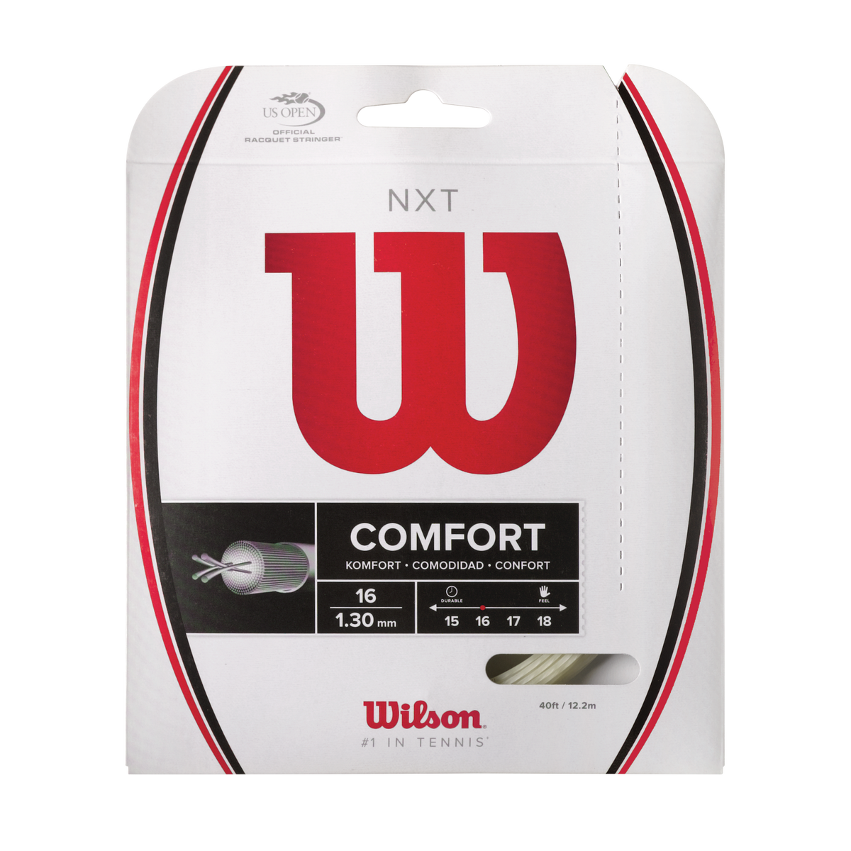 Wilson NXT 16 Gauge Tennis String Set, 40 ft, Natural - main view