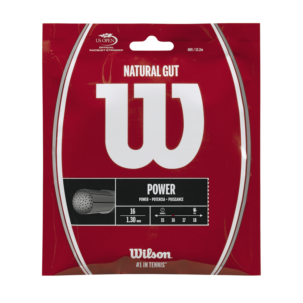 Wilson Natural Gut 16 Gauge Tennis String Set - main view
