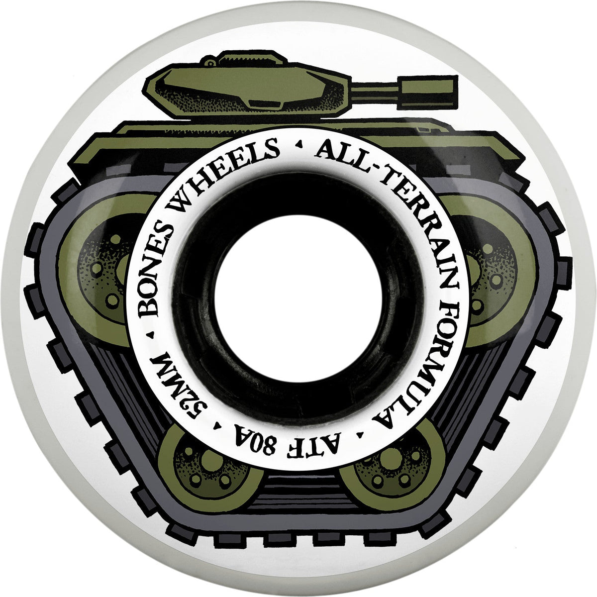 Bones ATF All Tank 52mm 80a Wheels - White (Set of 4)