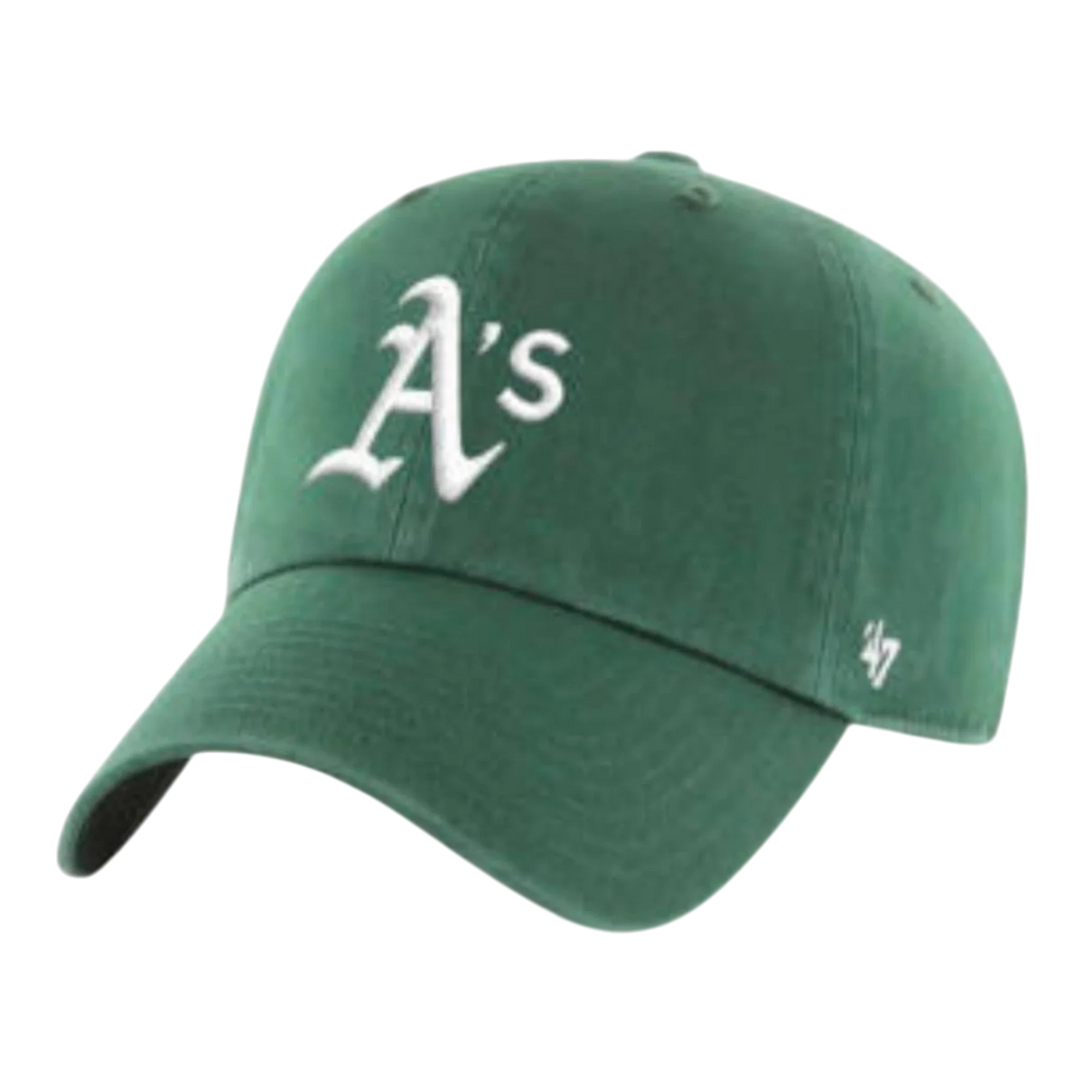47 Brand Clean Up Athletics Arched Logo Men's Strapback Hat — Dark Green Adjustable Cap