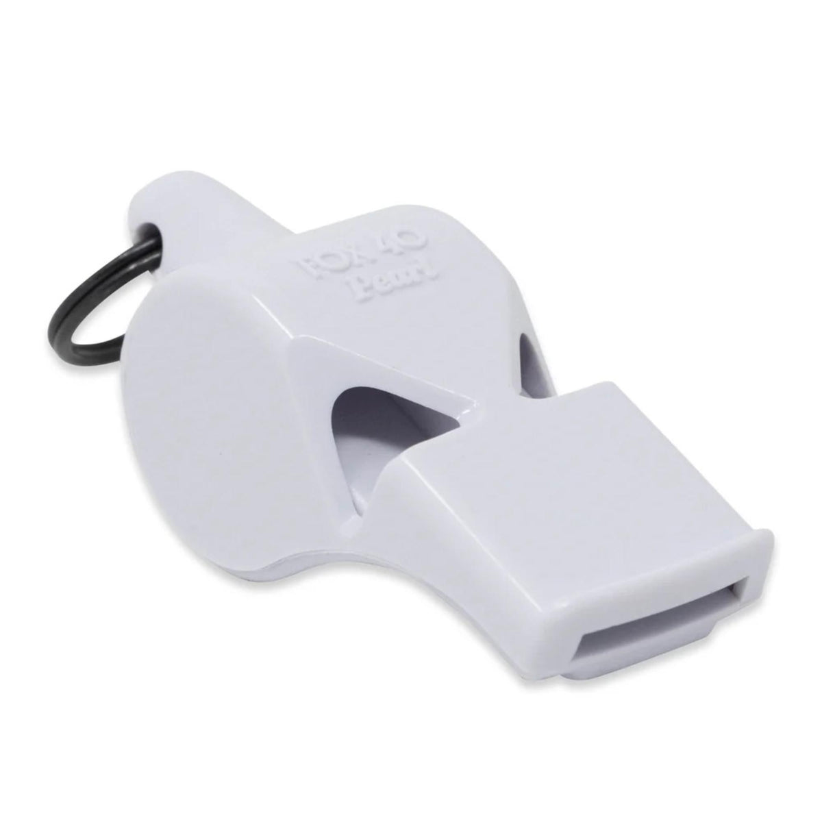 Compact safety whistle with key ring attachment, designed for dependable signaling in emergency and outdoor situations.