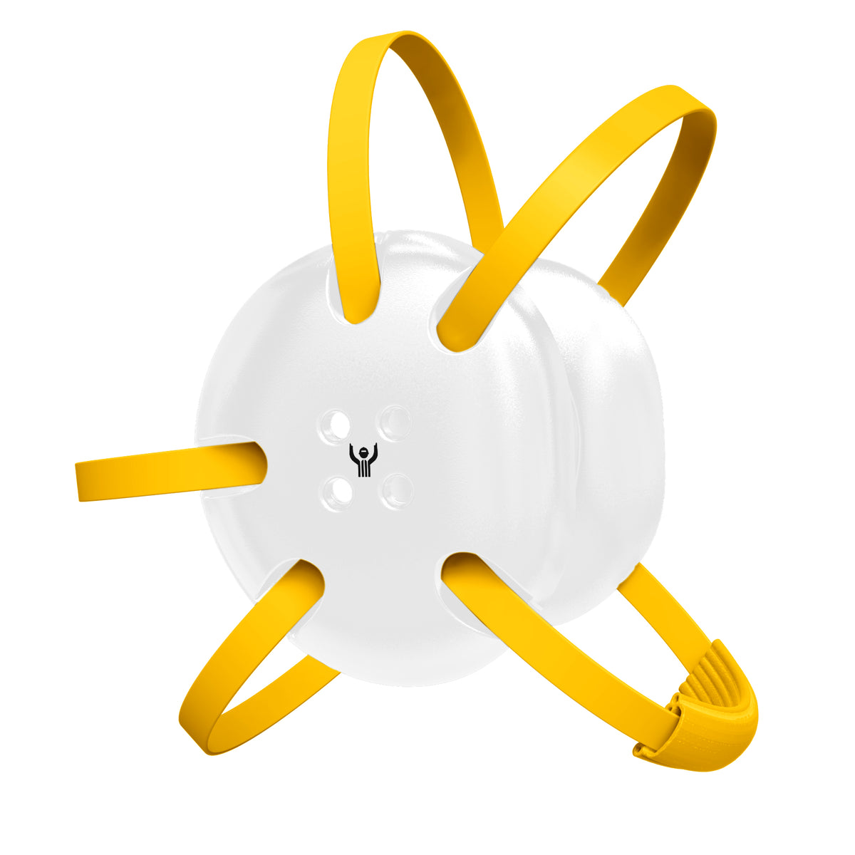 White wrestling headgear with Athletic Gold Straps