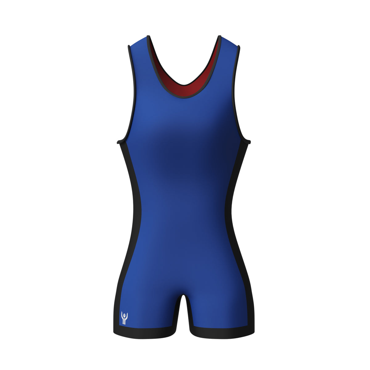 Womens Freestyle Wrestling Singlet Red and Blue Reversible