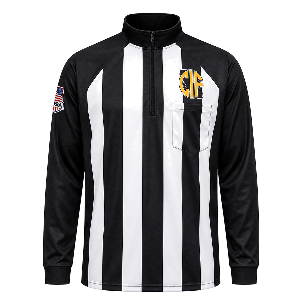Smitty USA-729CIF-CFOA CFOA Light Weight Water Resistant Long Sleeve Shirt Football Official Lacrosse USA Flag - no mannequin Amazon image 2000x2000 white background